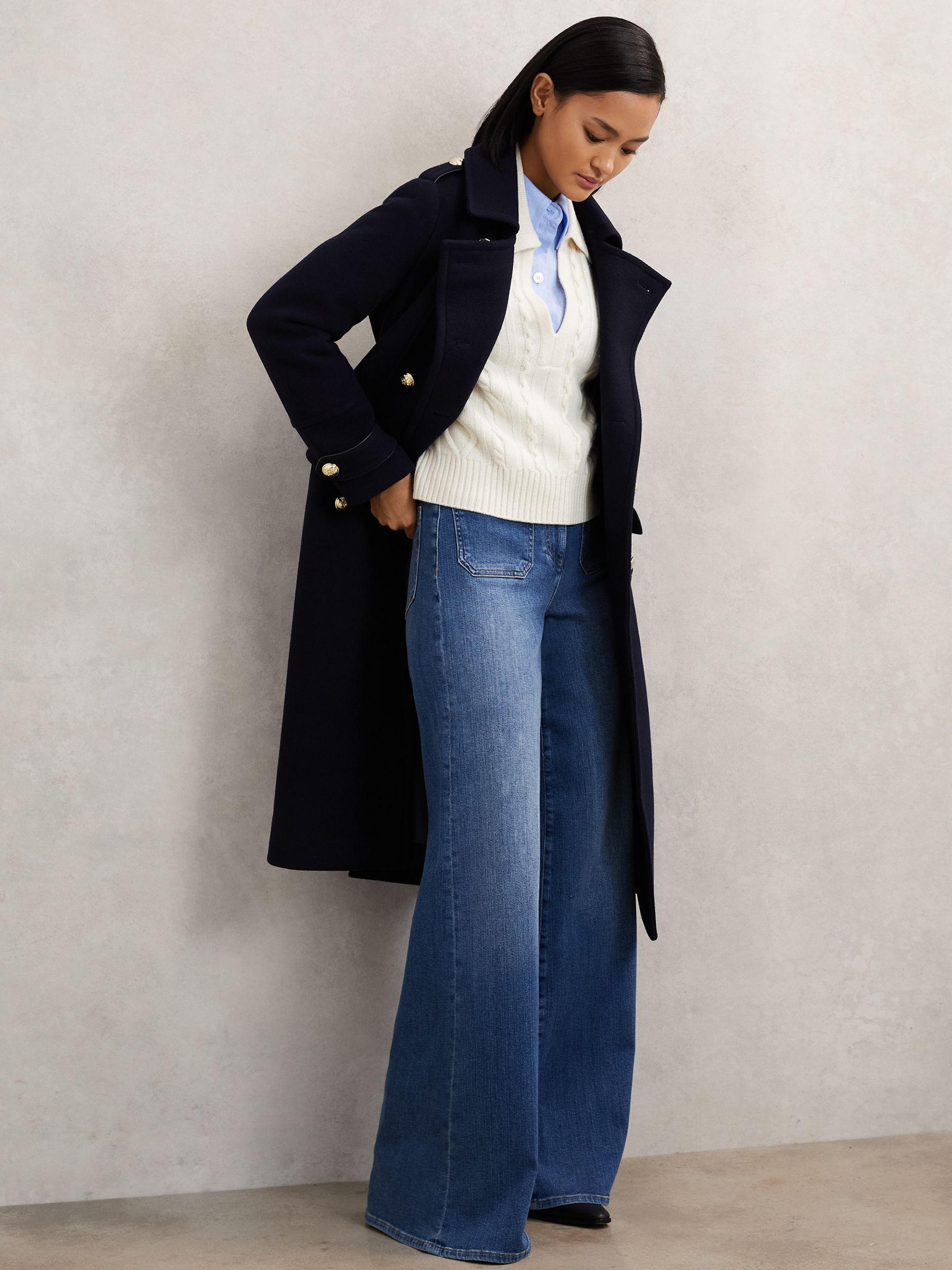 Wool-Cashmere Cable-Knit Jumper in Ivory - image 5
