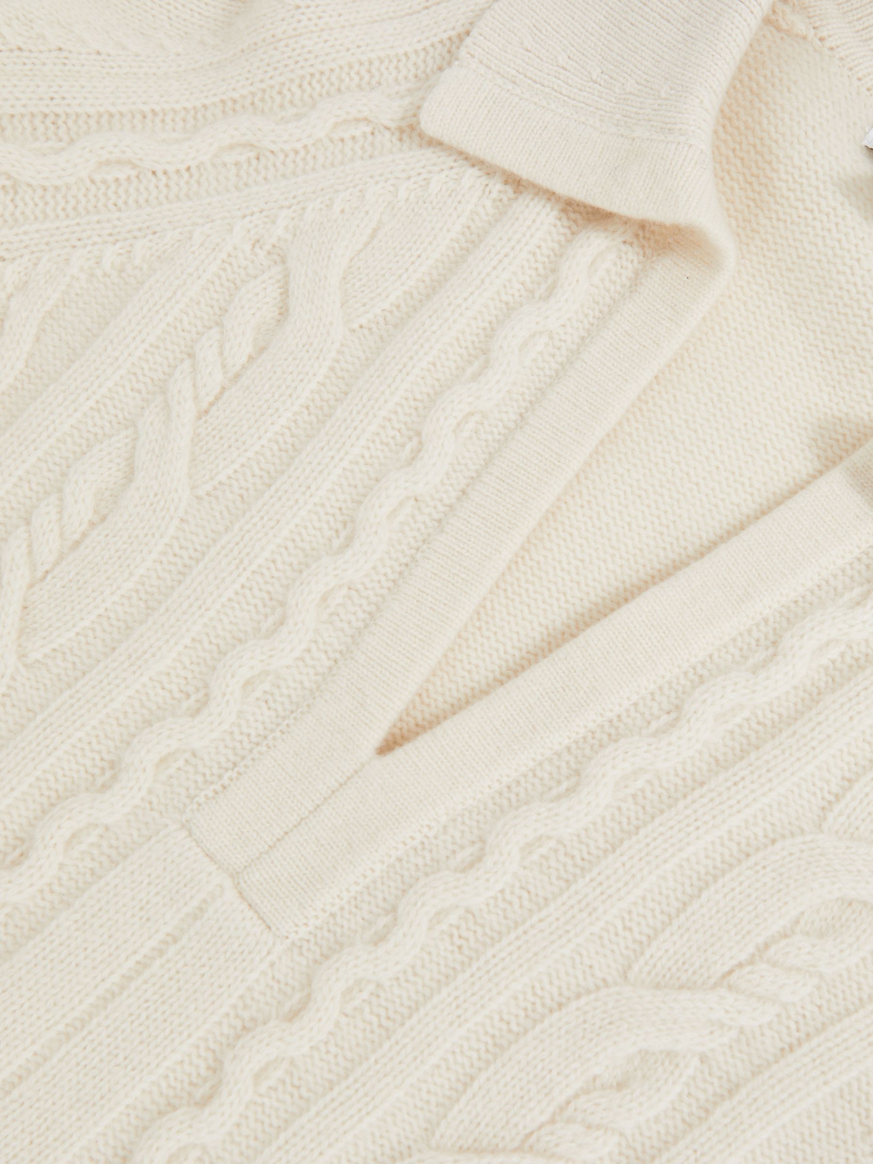 Wool-Cashmere Cable-Knit Jumper in Ivory - Image 6 of 6