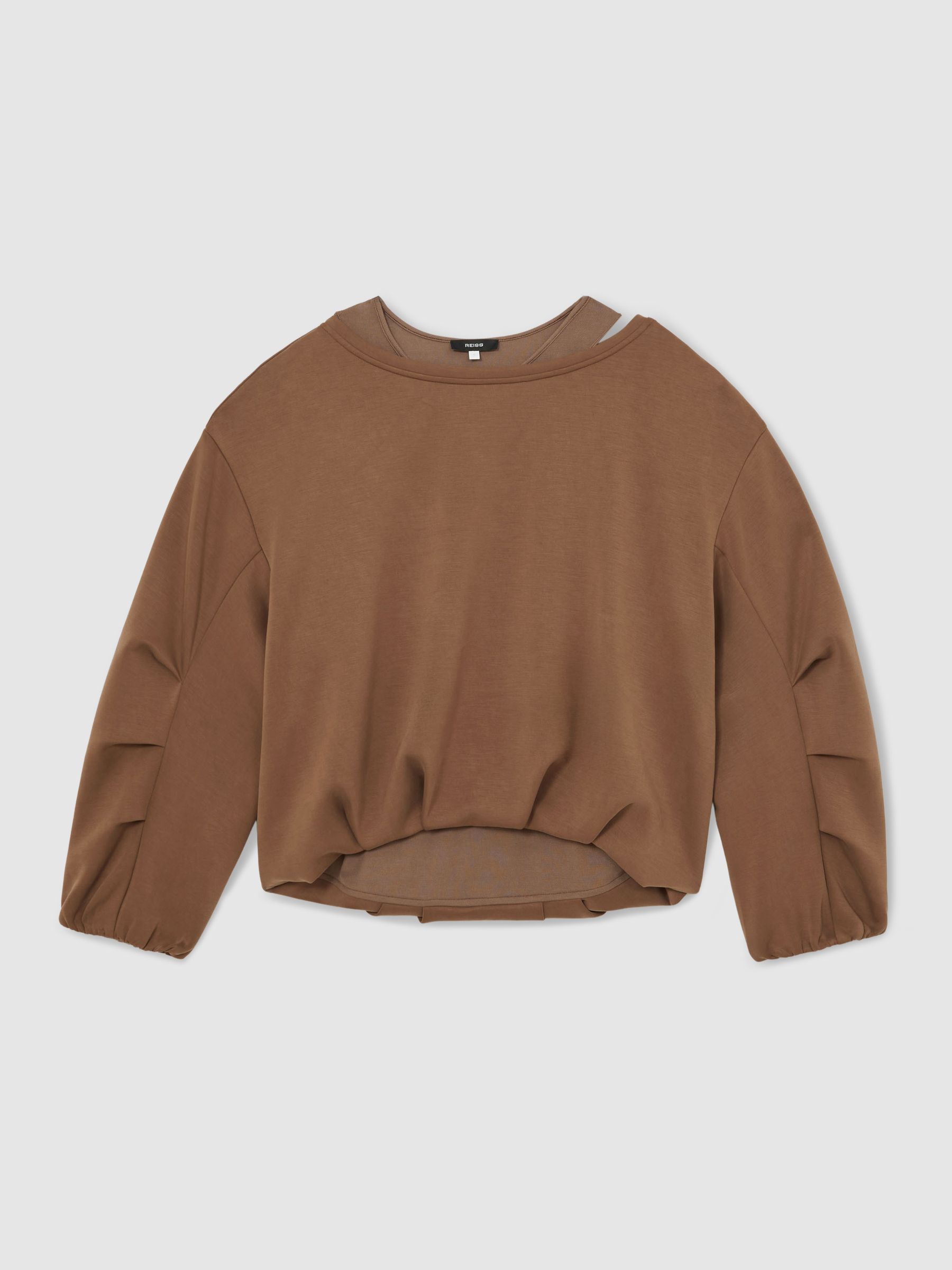 Reiss | Royal Ballet Balloon Sweatshirt in Taupe Brown - Image 2 of 7
