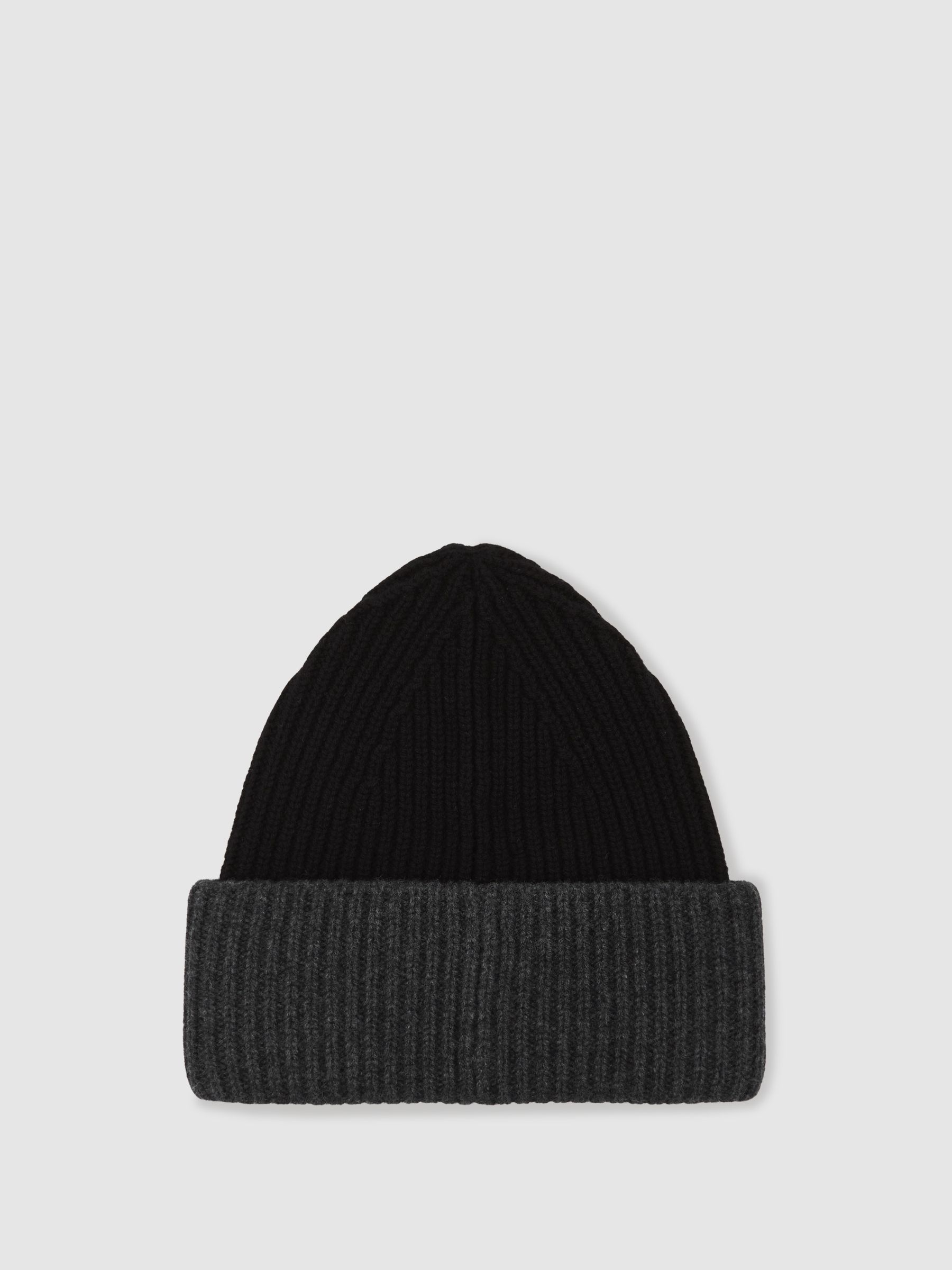 Monogram Applique Wool Beanie in Black - image 3