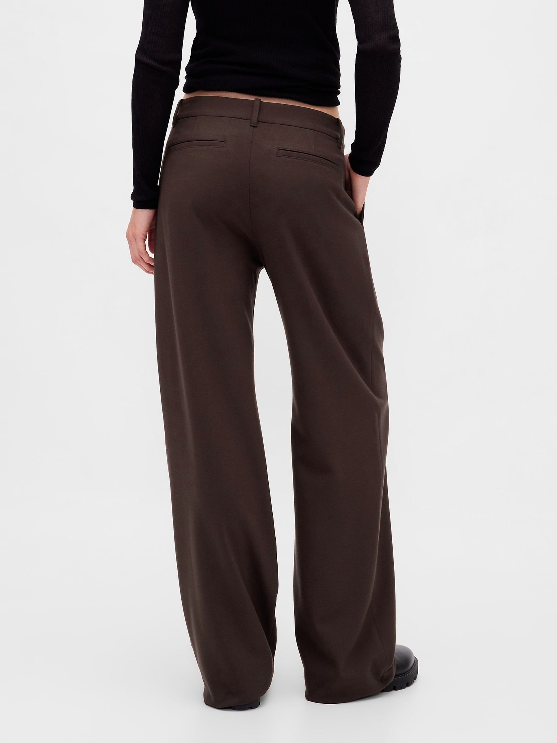 Brown 365 Low Waist Pleated Trousers - Image 2 of 6