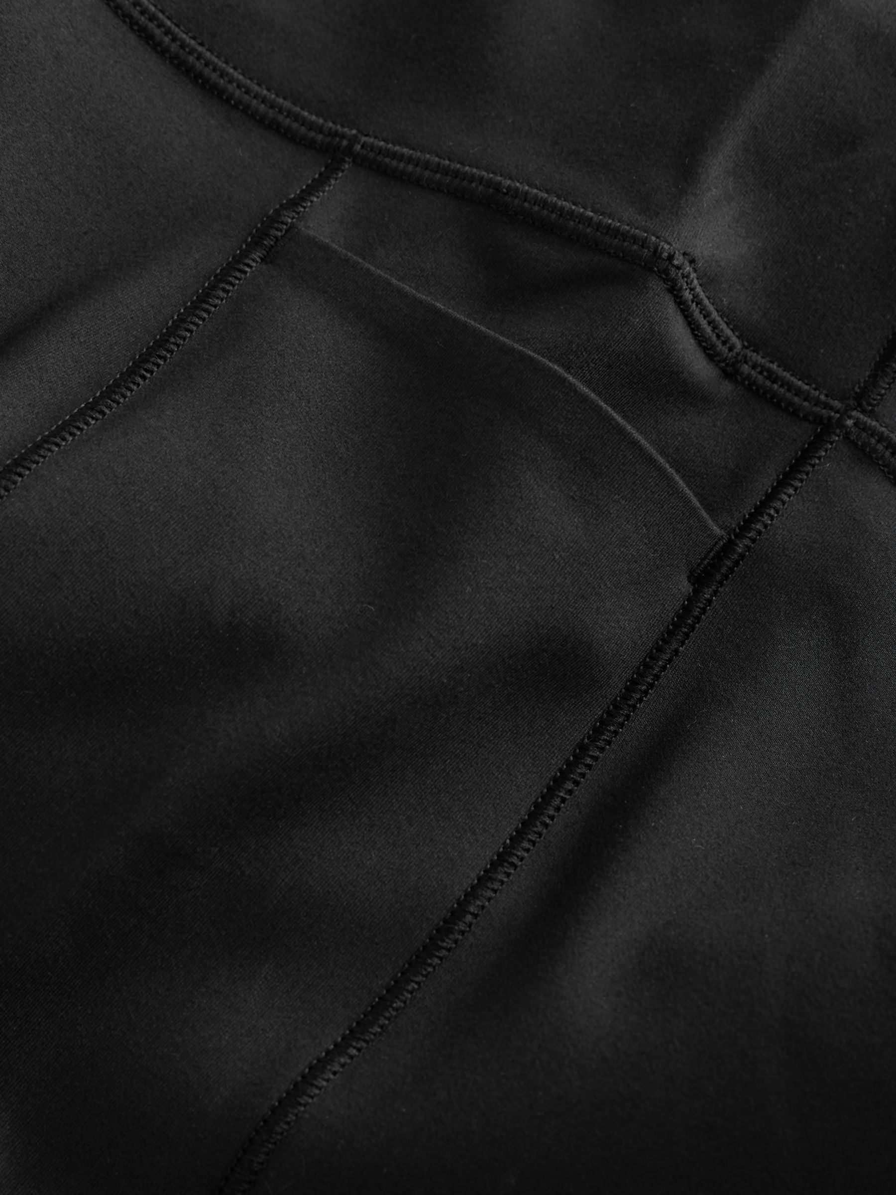 Black 7/8 Length High Waisted Leggings - Image 9 of 10