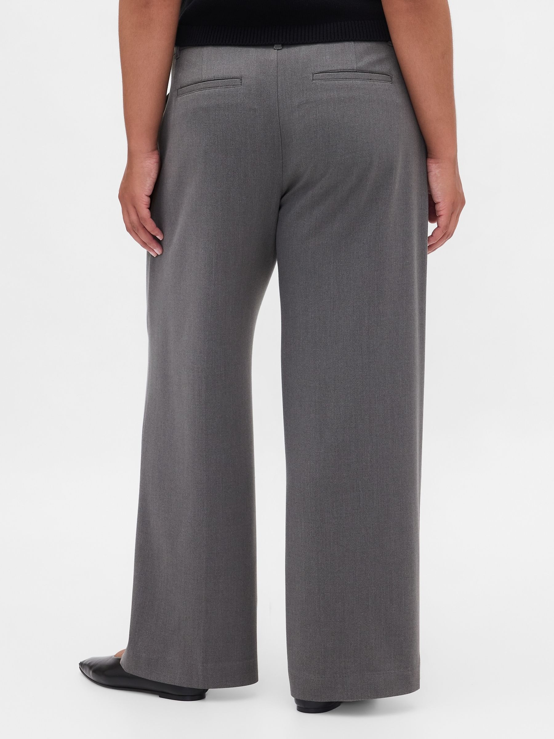 Dark Grey 365 Low Waist Pleated Trousers - Image 6 of 6