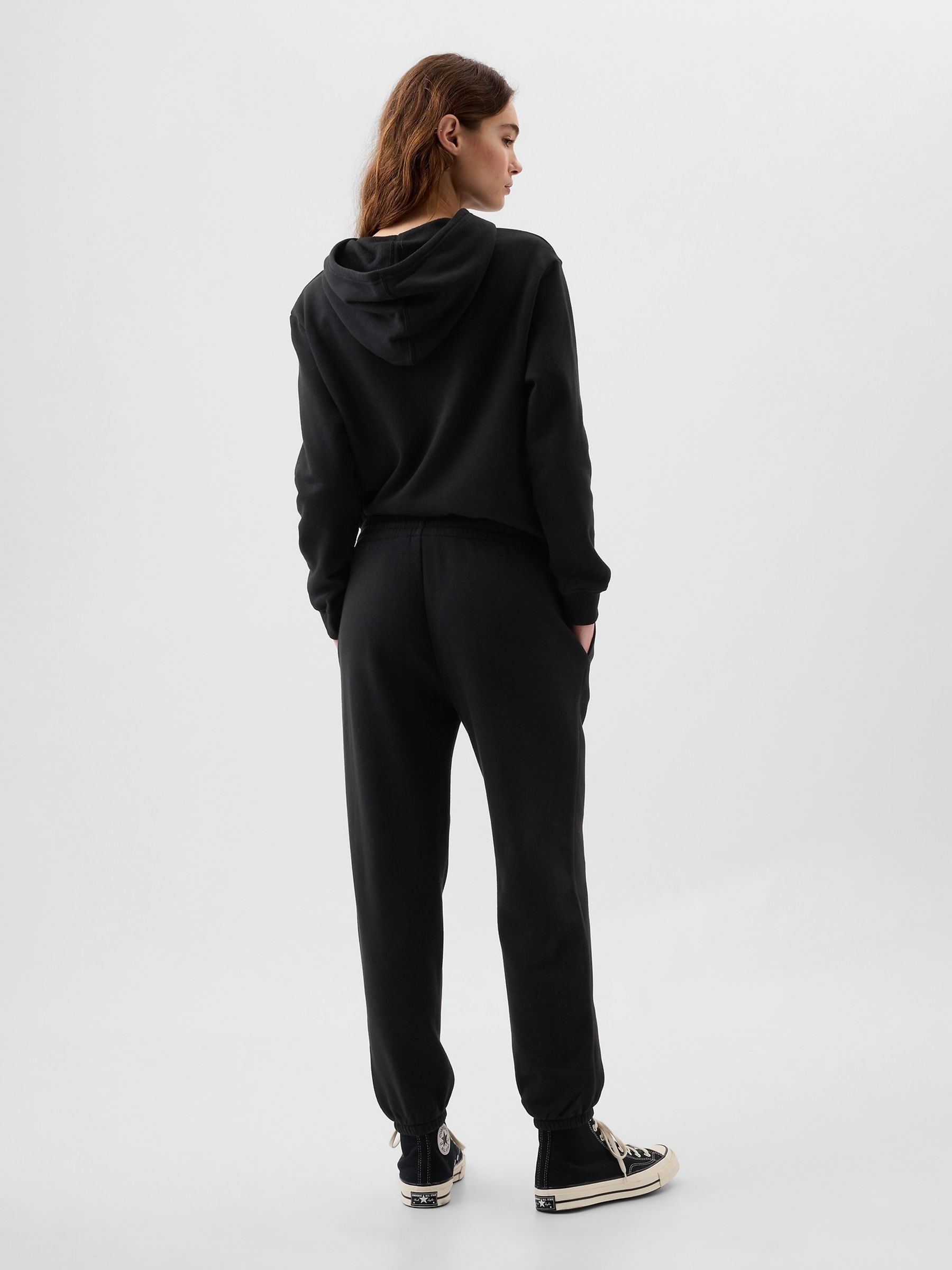 Jet Black Logo Fleece Joggers - Image 2 of 4