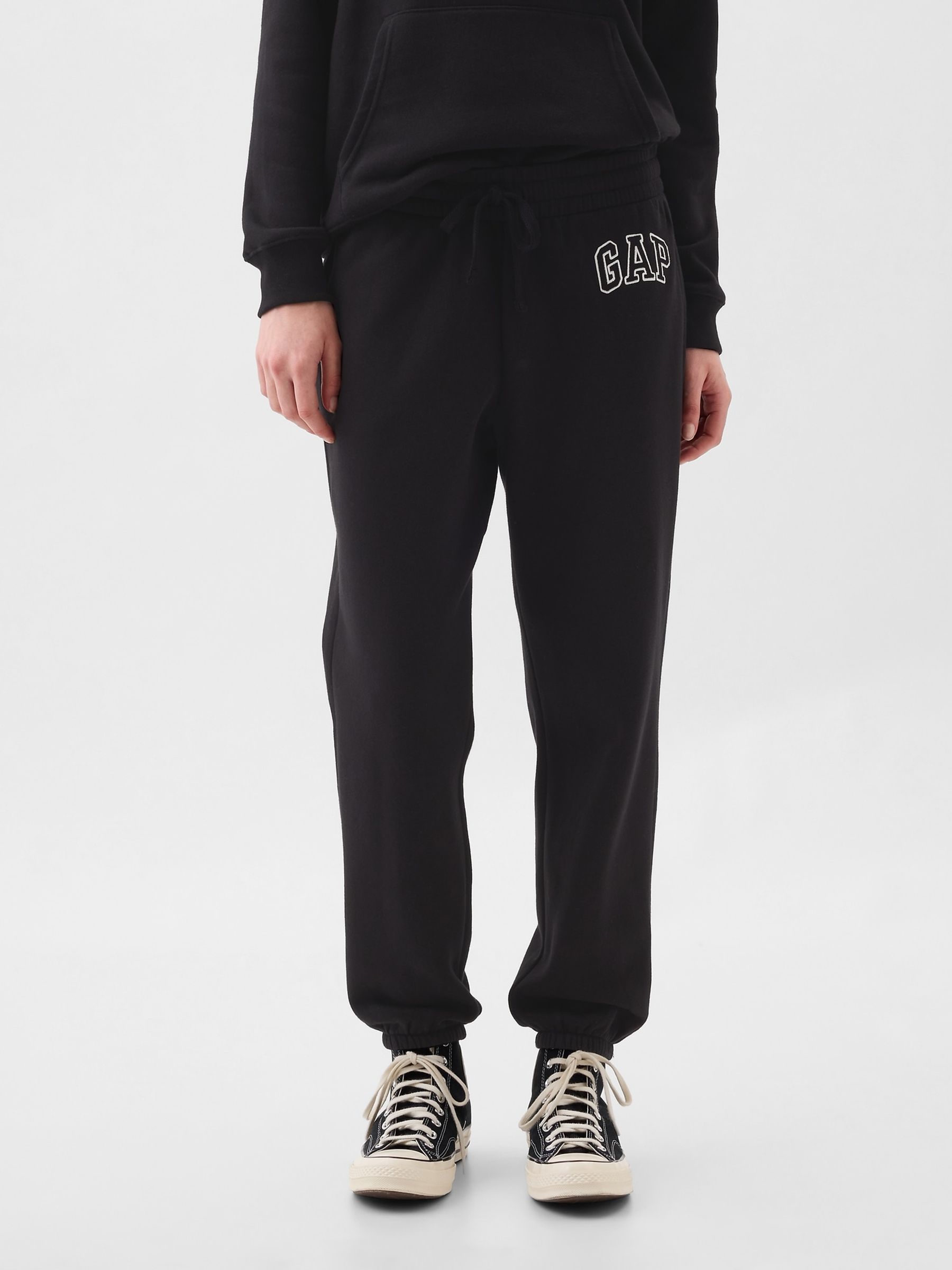 Jet Black Logo Fleece Joggers - Image 3 of 4