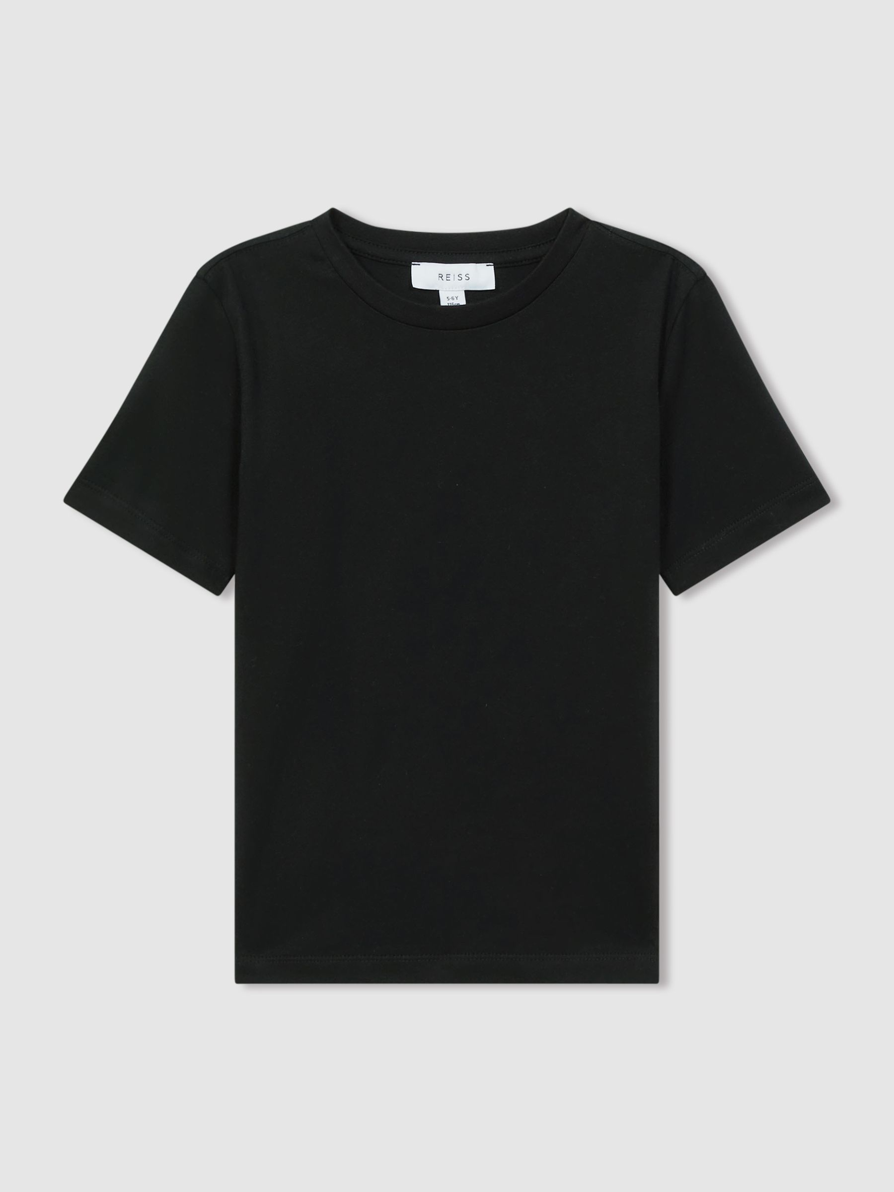 9-13 yrs Crew Neck T-Shirt in Black - Image 2 of 4