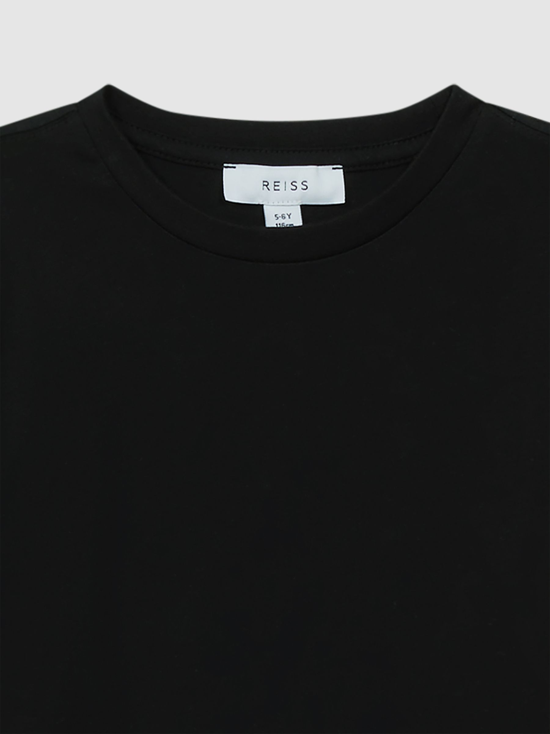 9-13 yrs Crew Neck T-Shirt in Black - Image 4 of 4