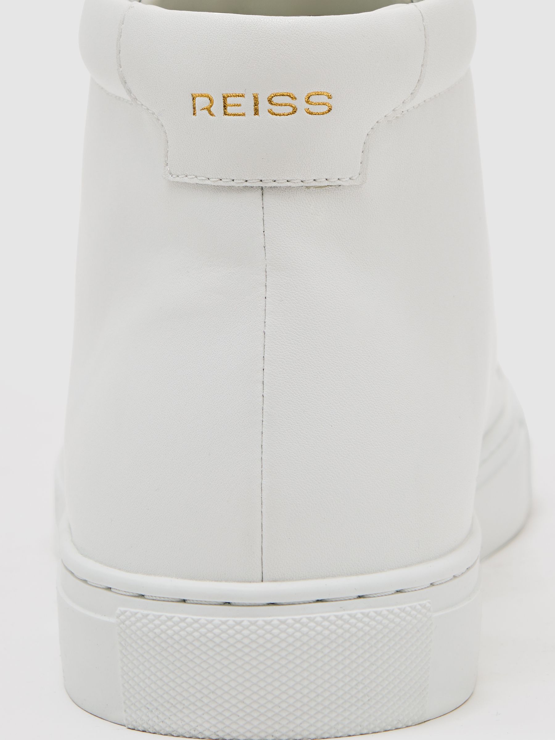 Tumbled-Leather High-Top Trainers in White - Image 5 of 6
