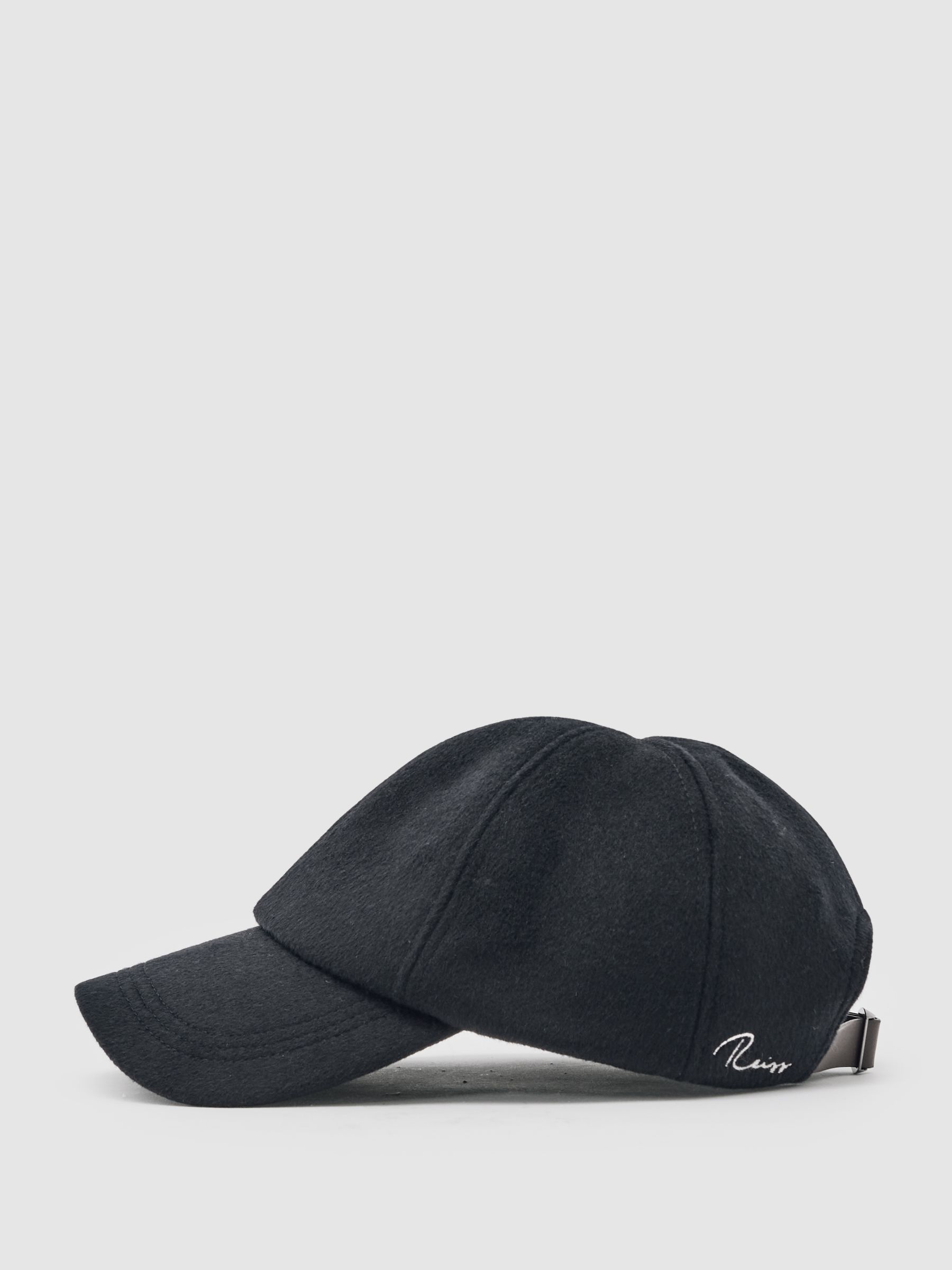 Wool-Blend Baseball Cap in Navy - Image 3 of 5