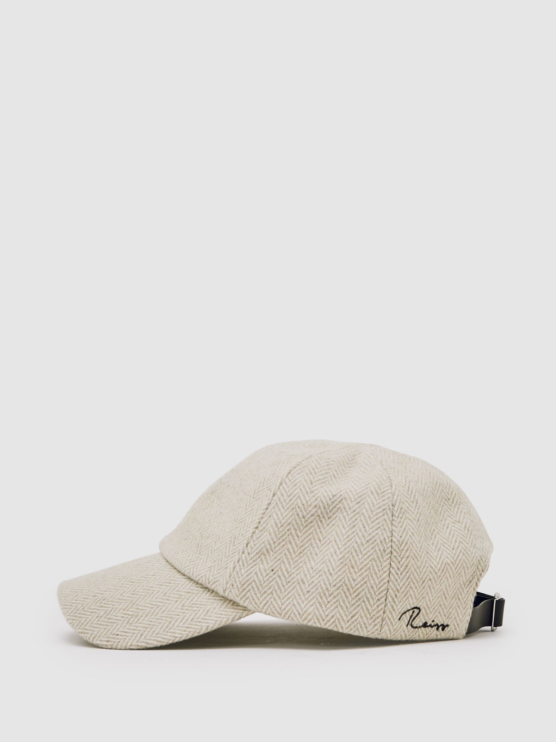 Herringbone Cap with Wool in Oatmeal - image 4