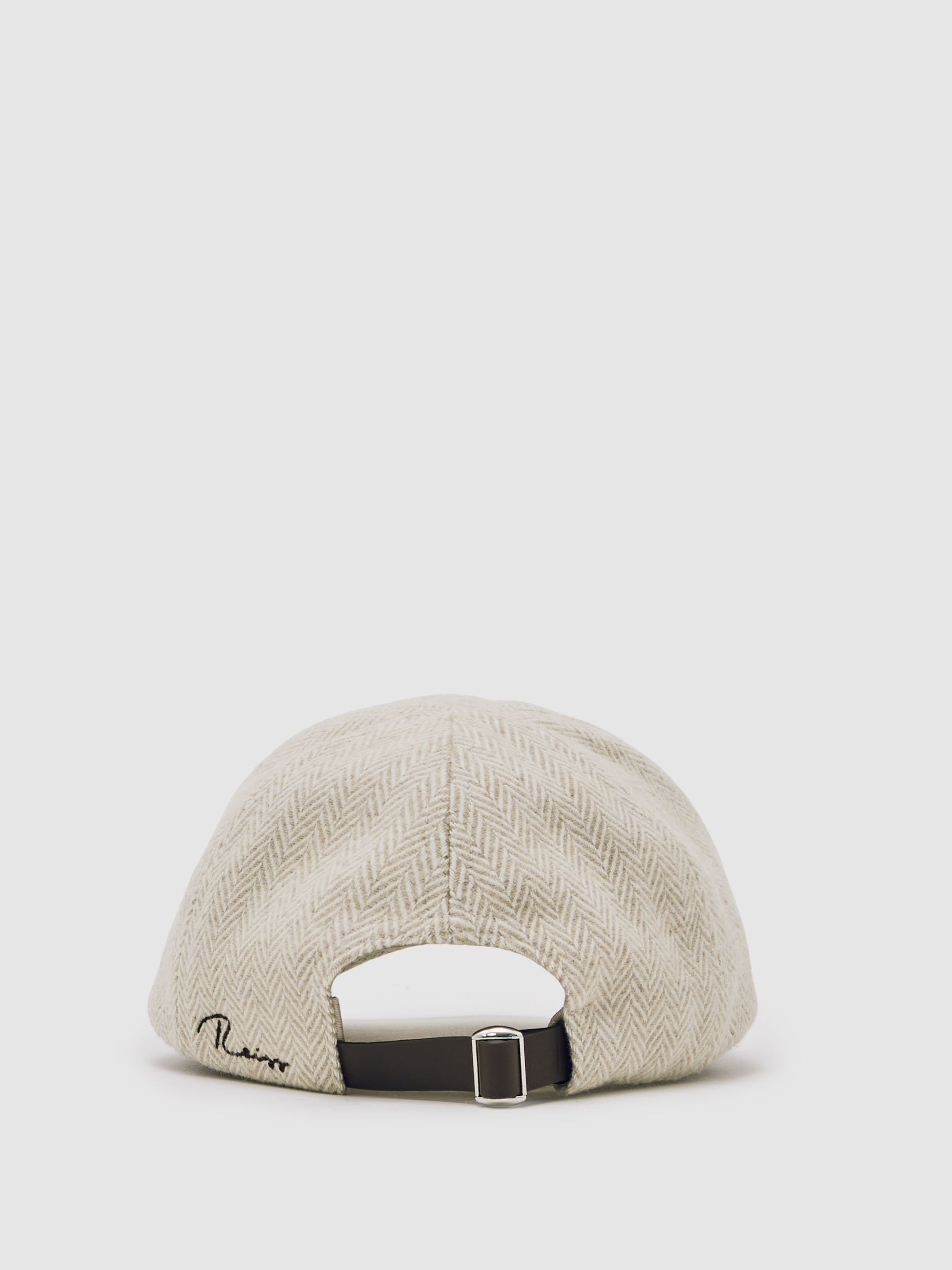 Herringbone Cap with Wool in Oatmeal - image 2