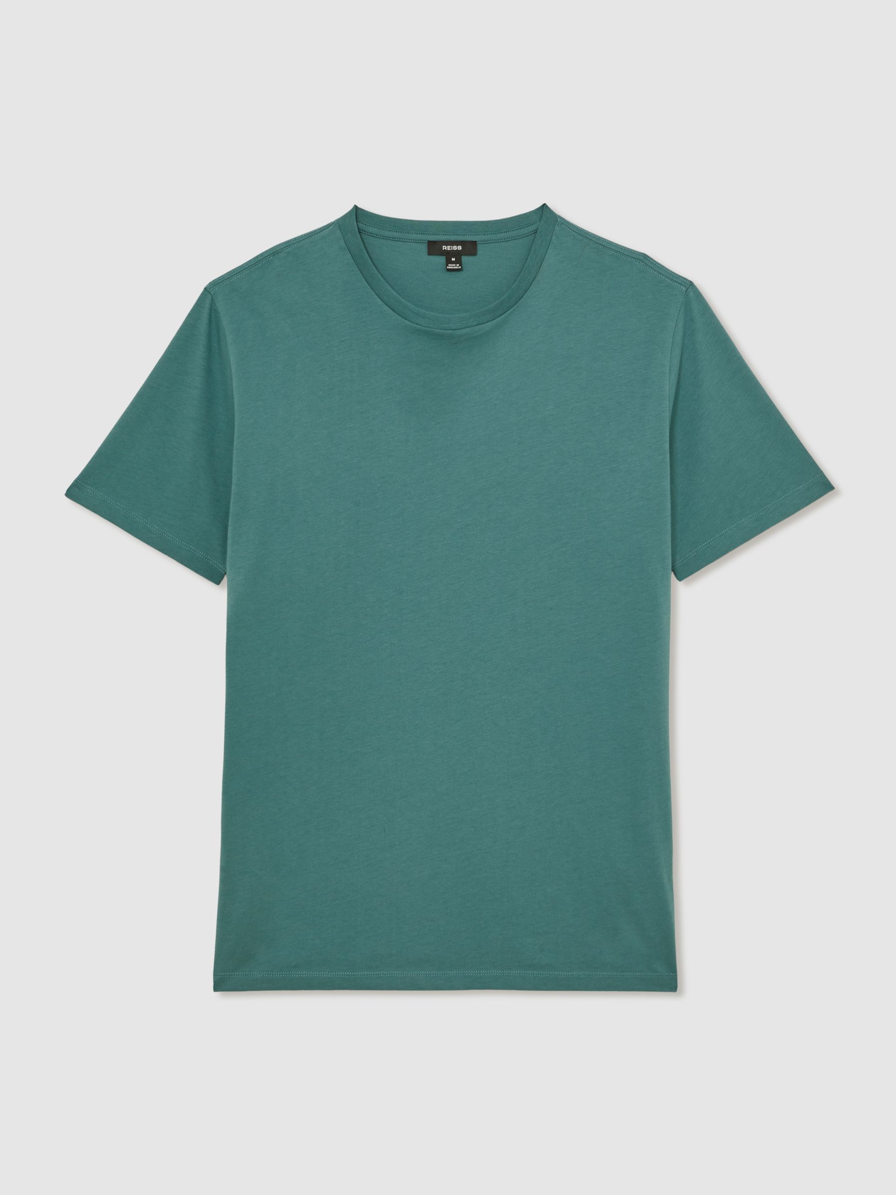 Cotton Crew-Neck T-Shirt in Seafoam Green - Image 2 of 7