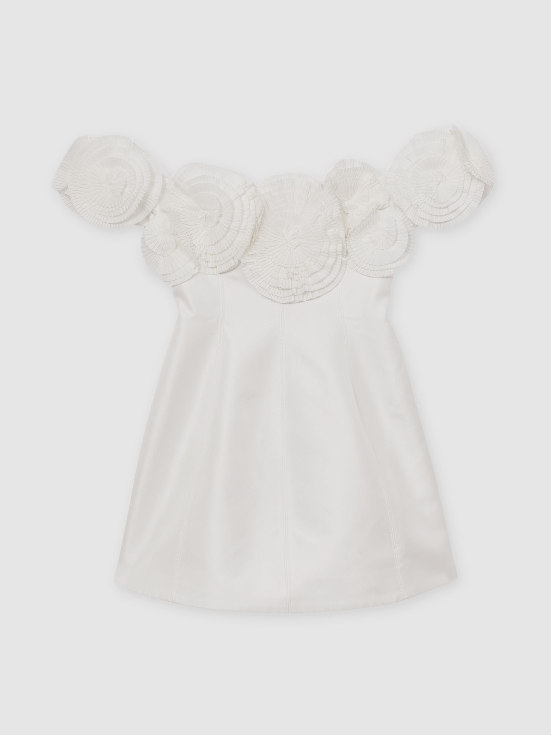 Acler Trusley Mini Dress in Ivory - Image 2 of 5