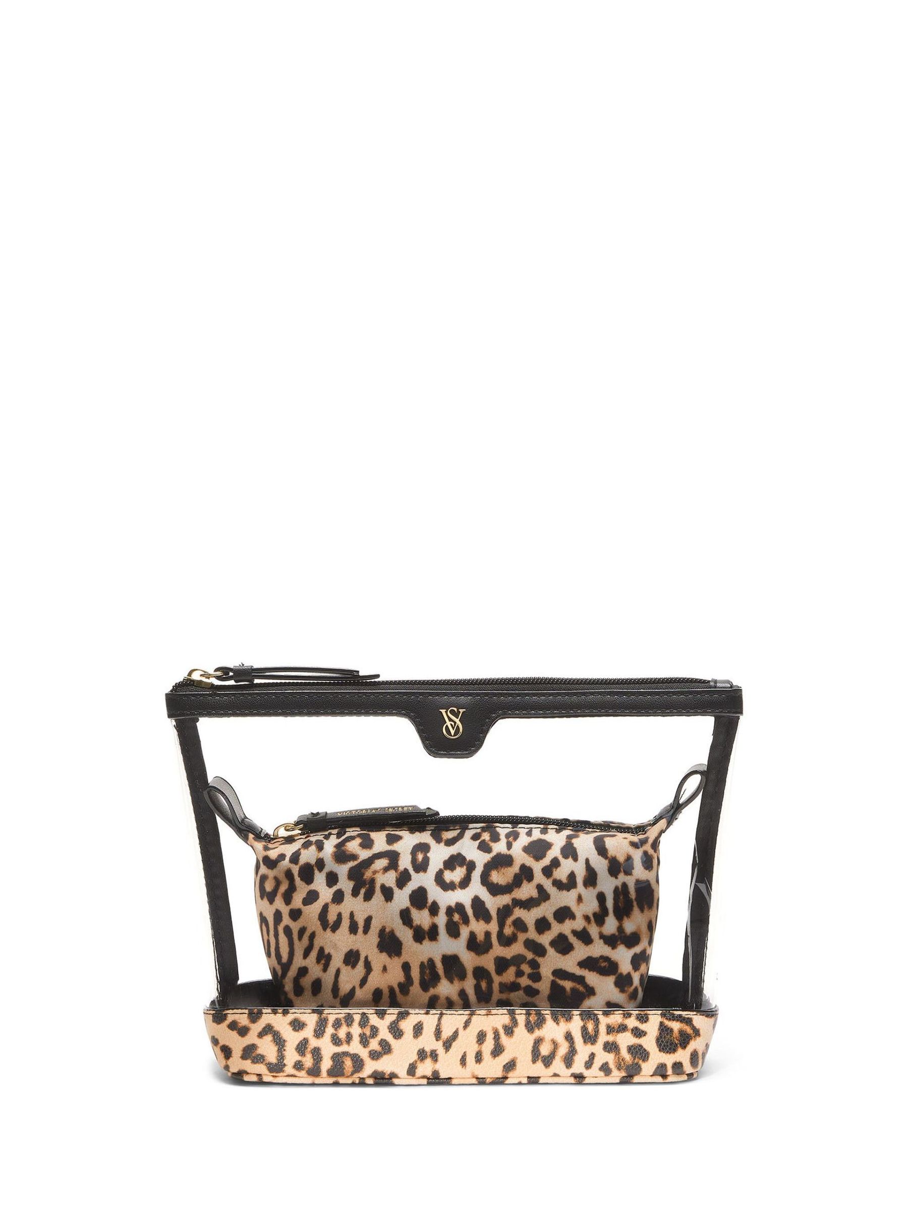 Leopard Brown AM/PM Makeup Bag Duo - Image 1 of 3