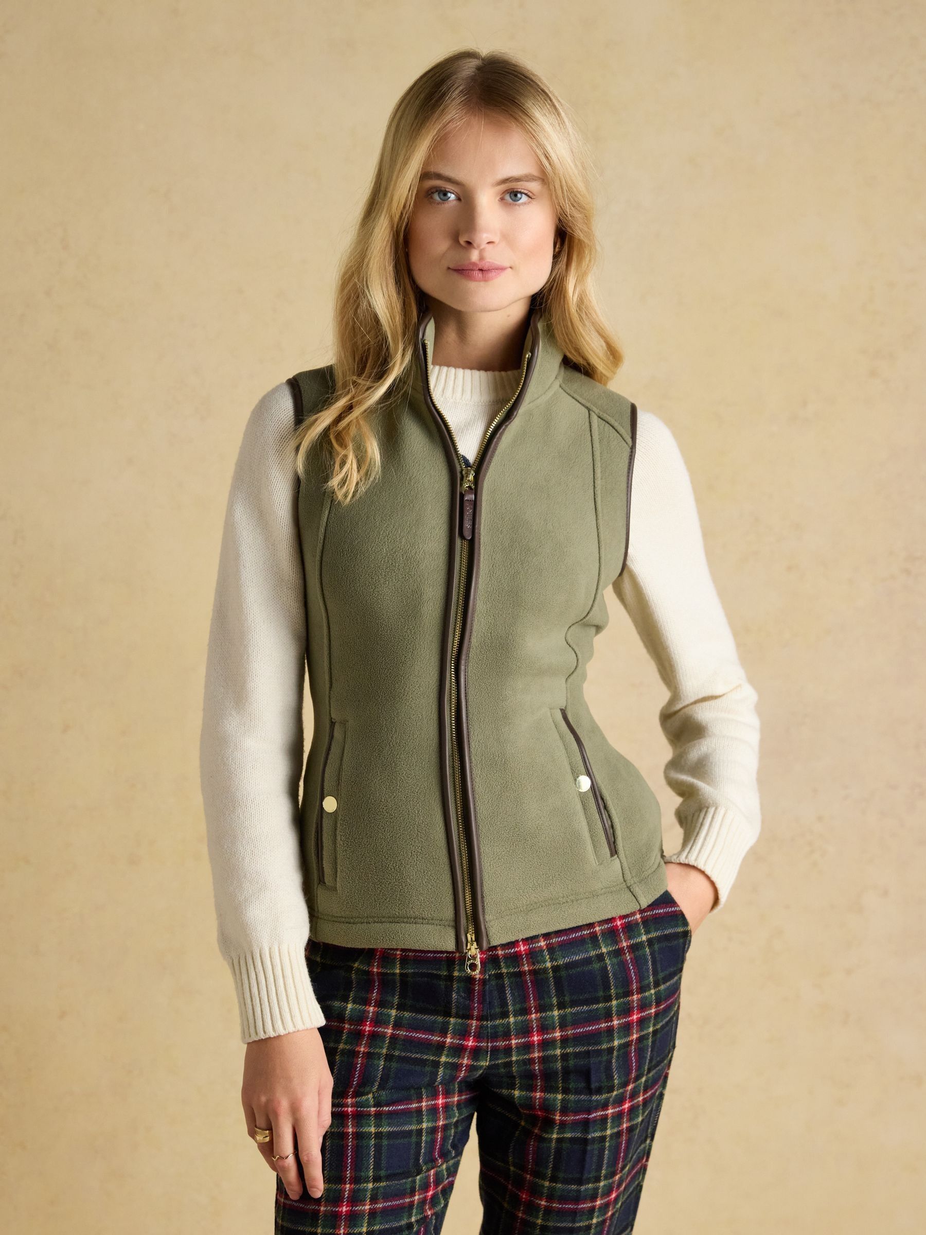 Heritage Light Green Fleece Gilet - Image 1 of 10