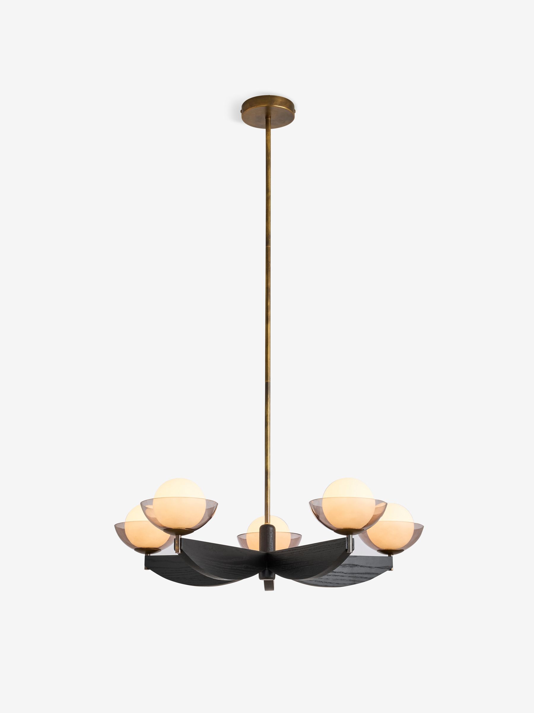 Black Wood Large Layla Ceiling Light - Image 4 of 5