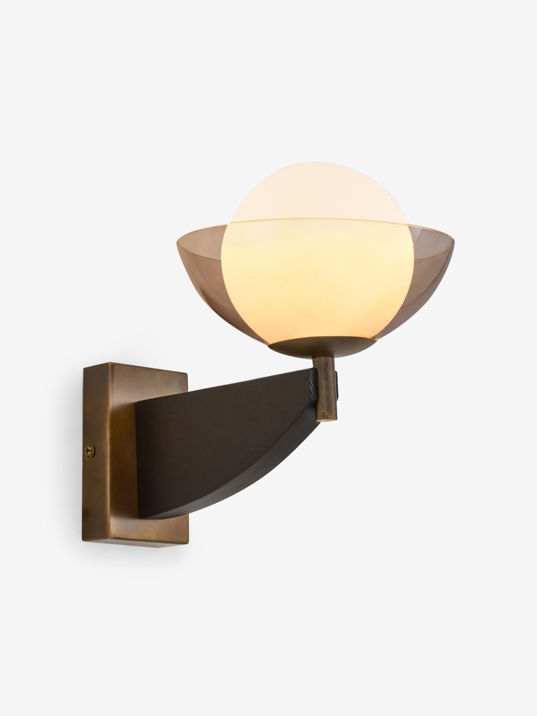 Black Wood Layla Wall Light - Image 1 of 2 Black Wood Layla Wall Light - Image 1 of 2