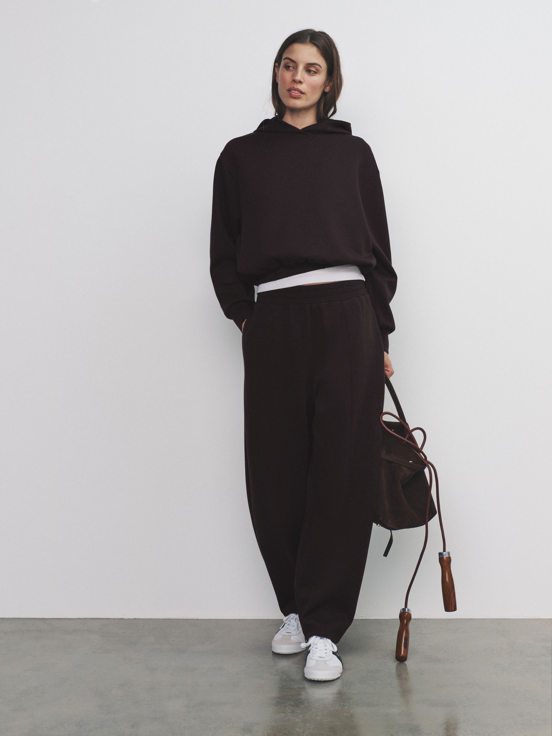 Scuba Hoodie And Barrel Jogger Set Chocolate Brown - Image 1 of 6