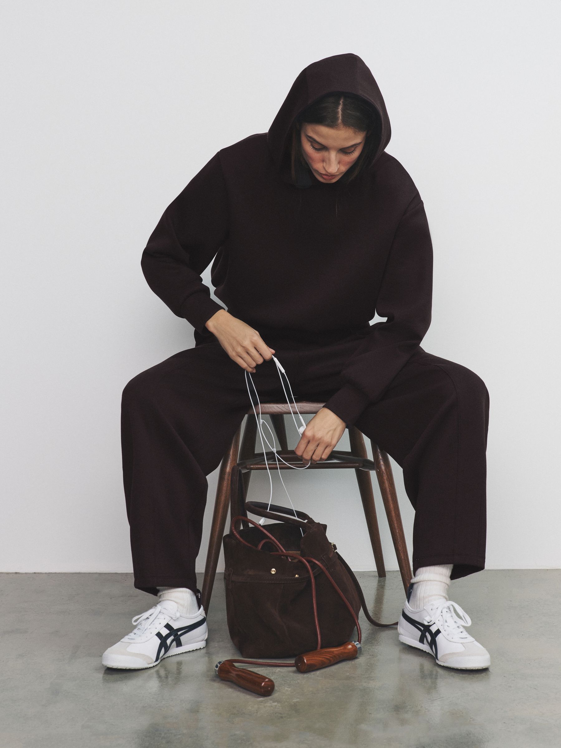 Scuba Hoodie And Barrel Jogger Set Chocolate Brown - Image 3 of 6