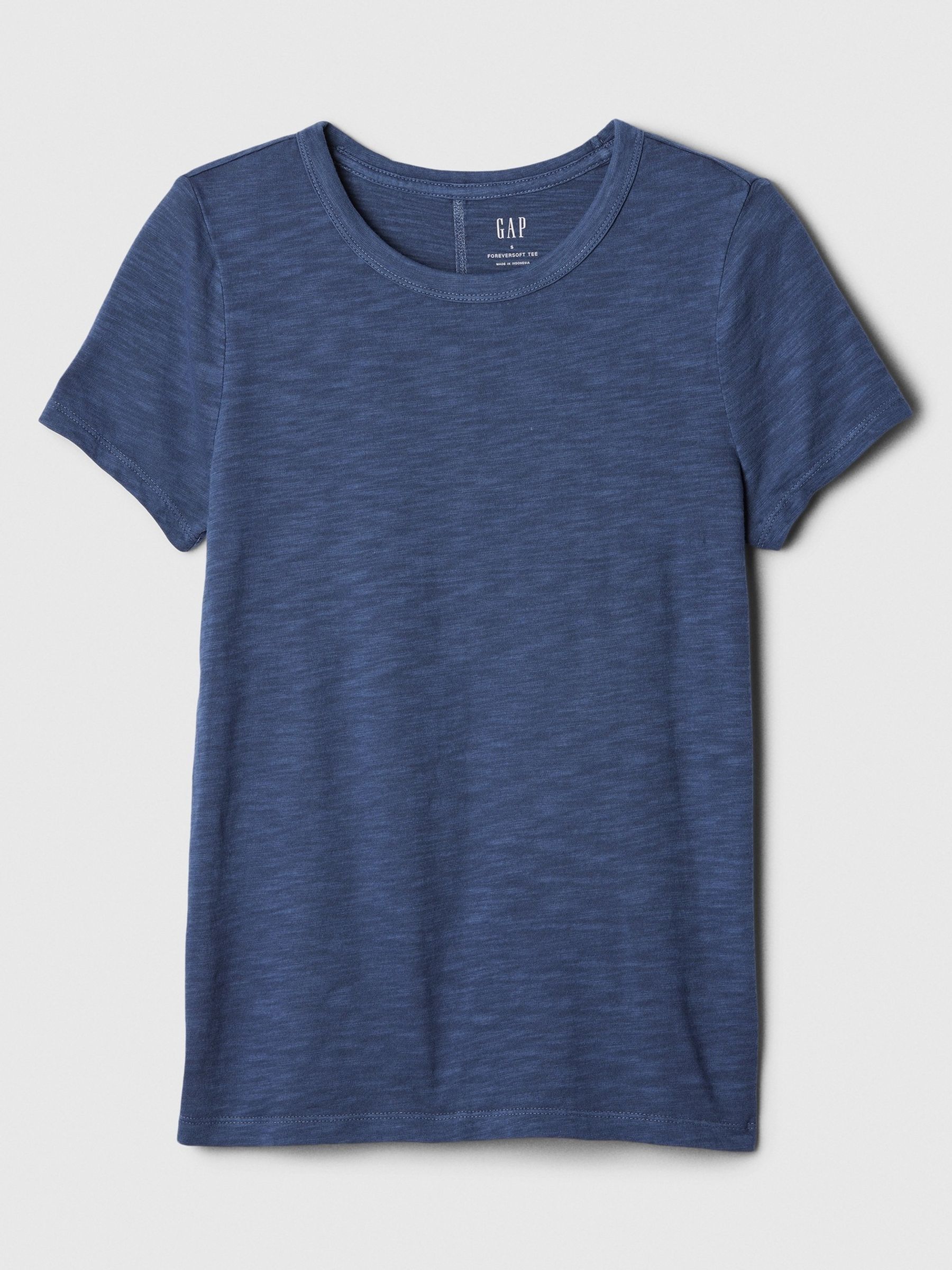 Navy Blue Cotton Short Sleeve Crew Neck T-Shirt - Image 5 of 5