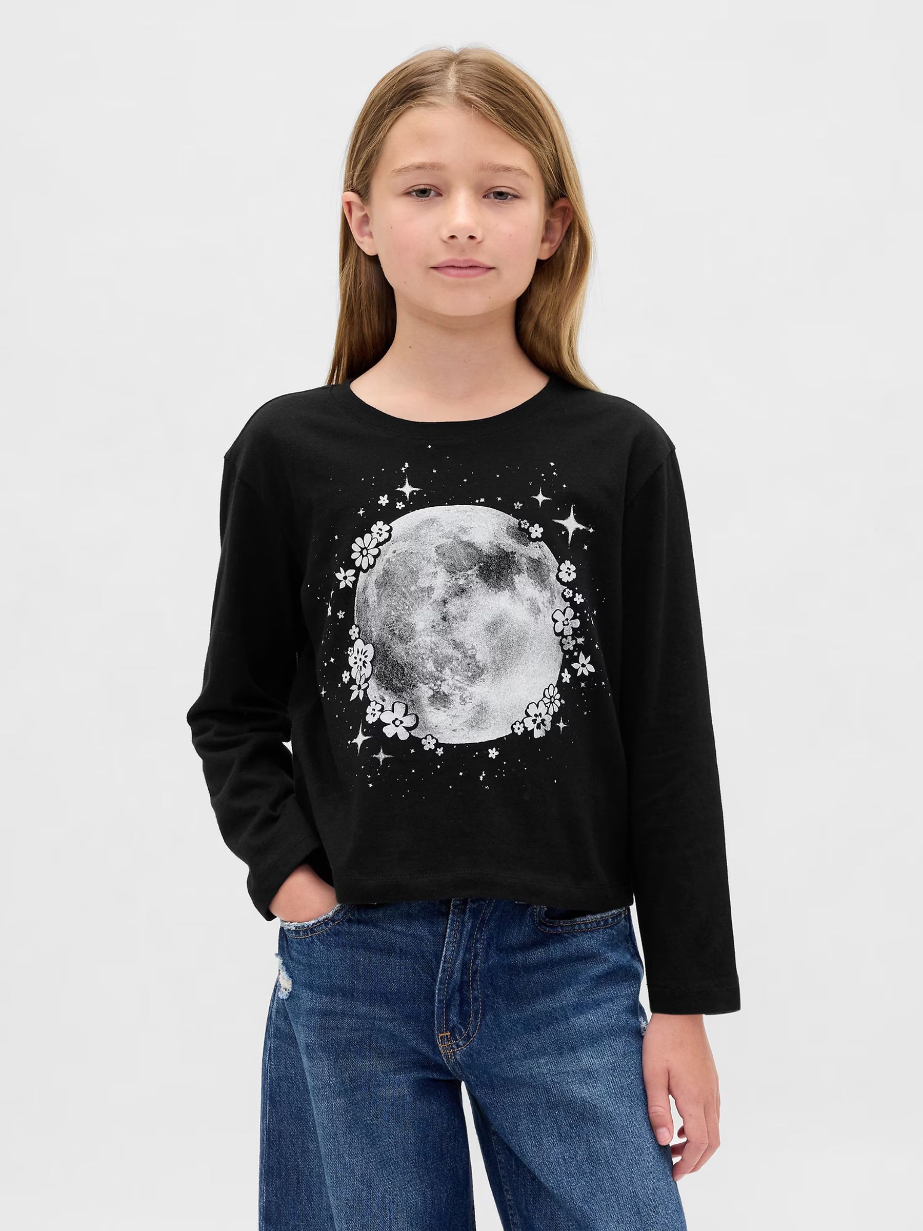 Black Relaxed Graphic T-Shirt - Image 1 of 4