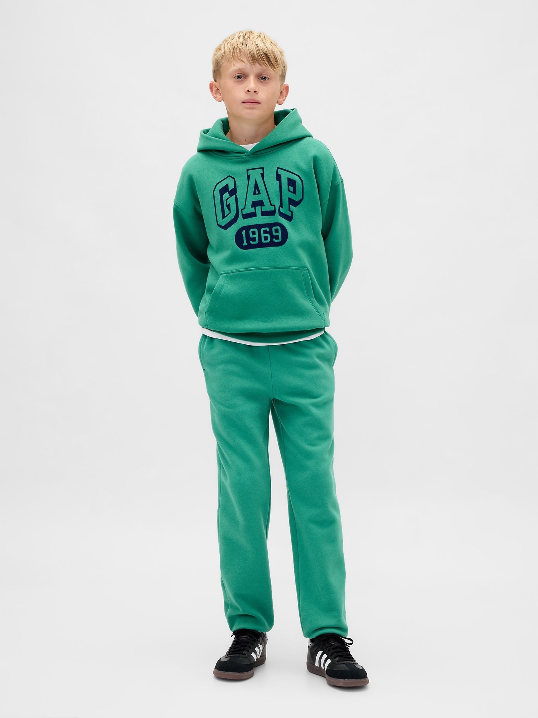 Green Vintage Soft Relaxed Joggers (4-13yrs) - Image 3 of 6