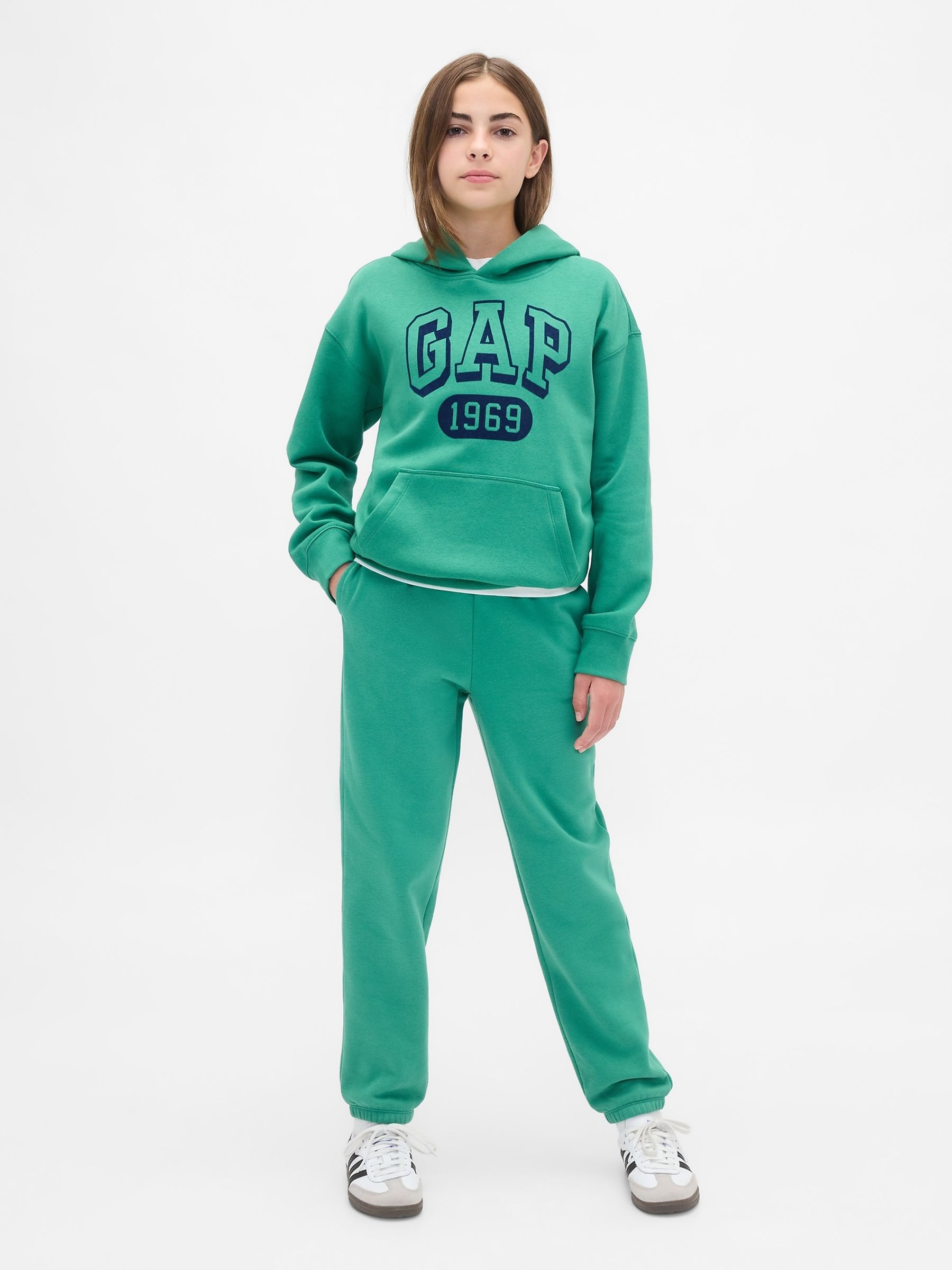 Green Vintage Soft Relaxed Joggers (4-13yrs) - Image 4 of 6