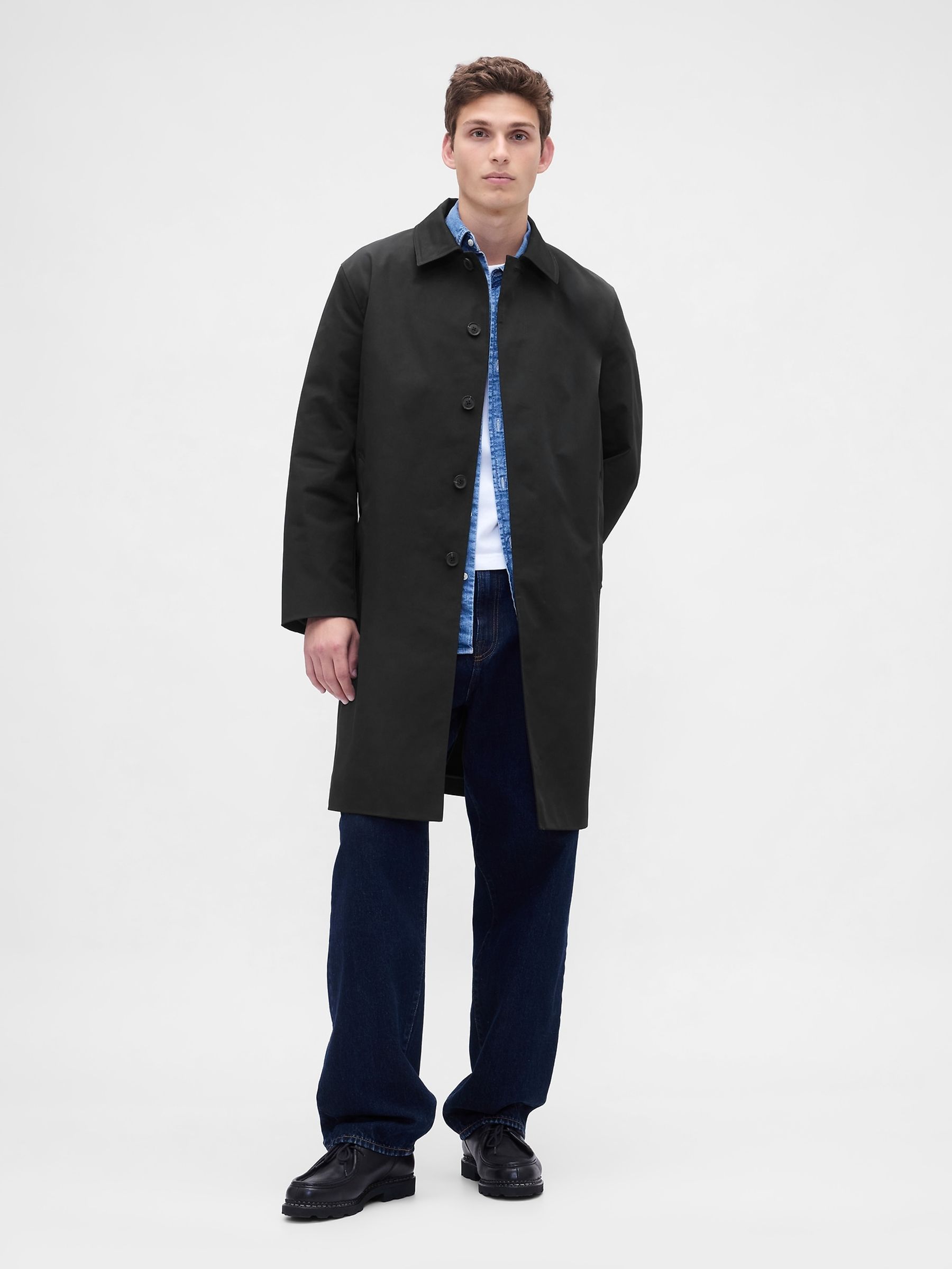 Black Mac Coat - Image 1 of 4