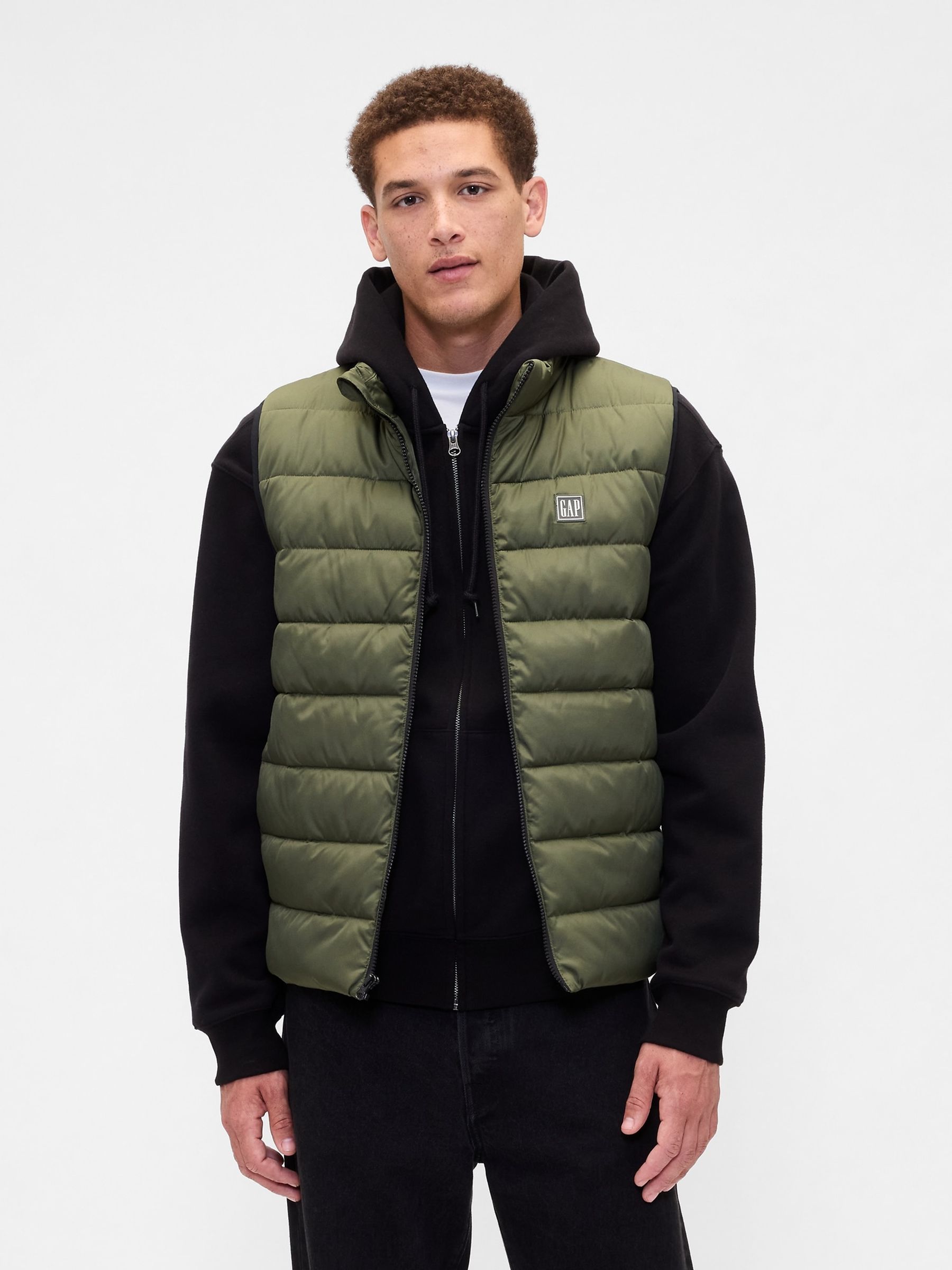 Green Relaxed ColdControl Puffer Vest - Image 1 of 4