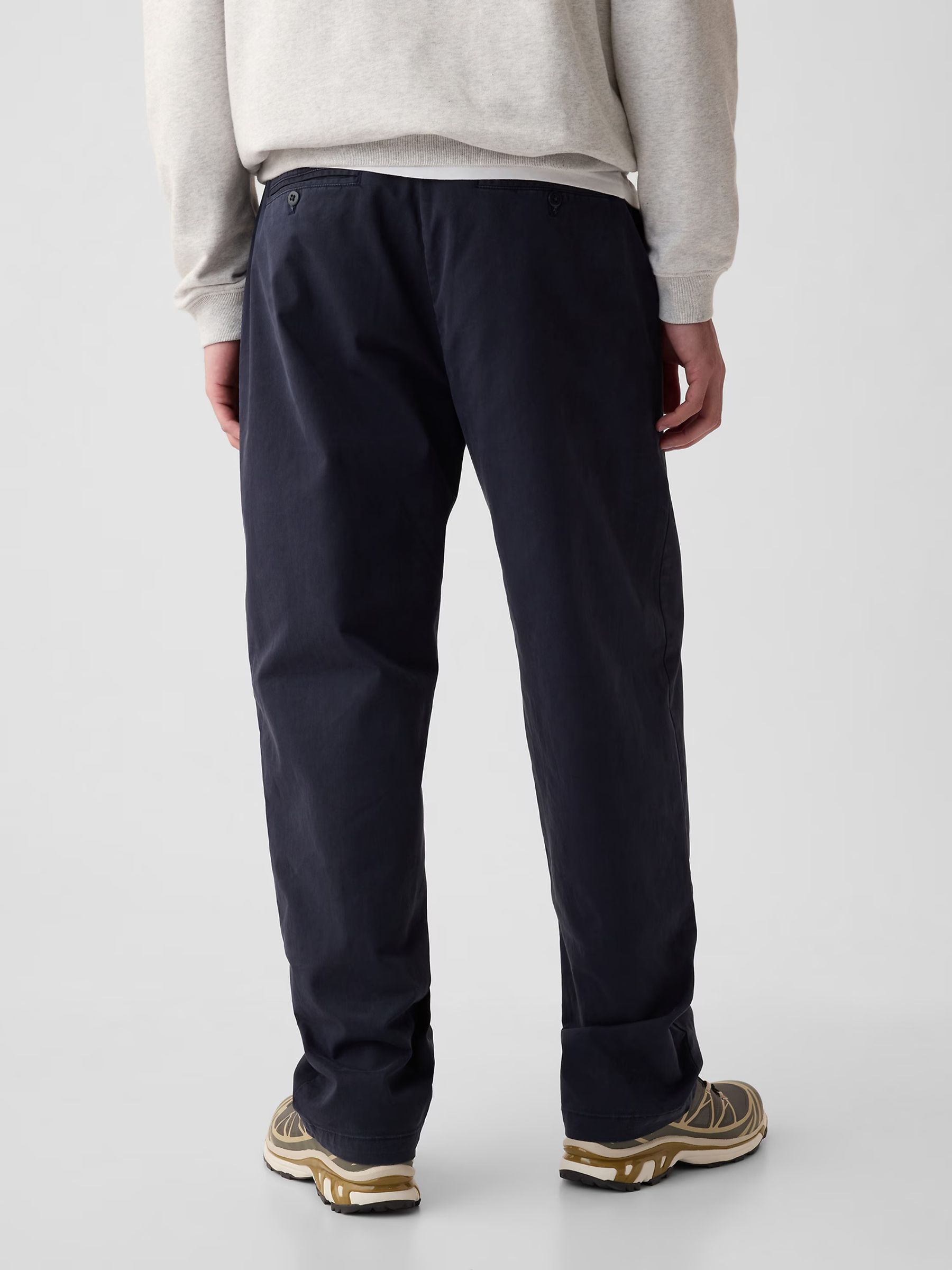 Blue Modern Baggy Khakis Trousers - Image 4 of 5