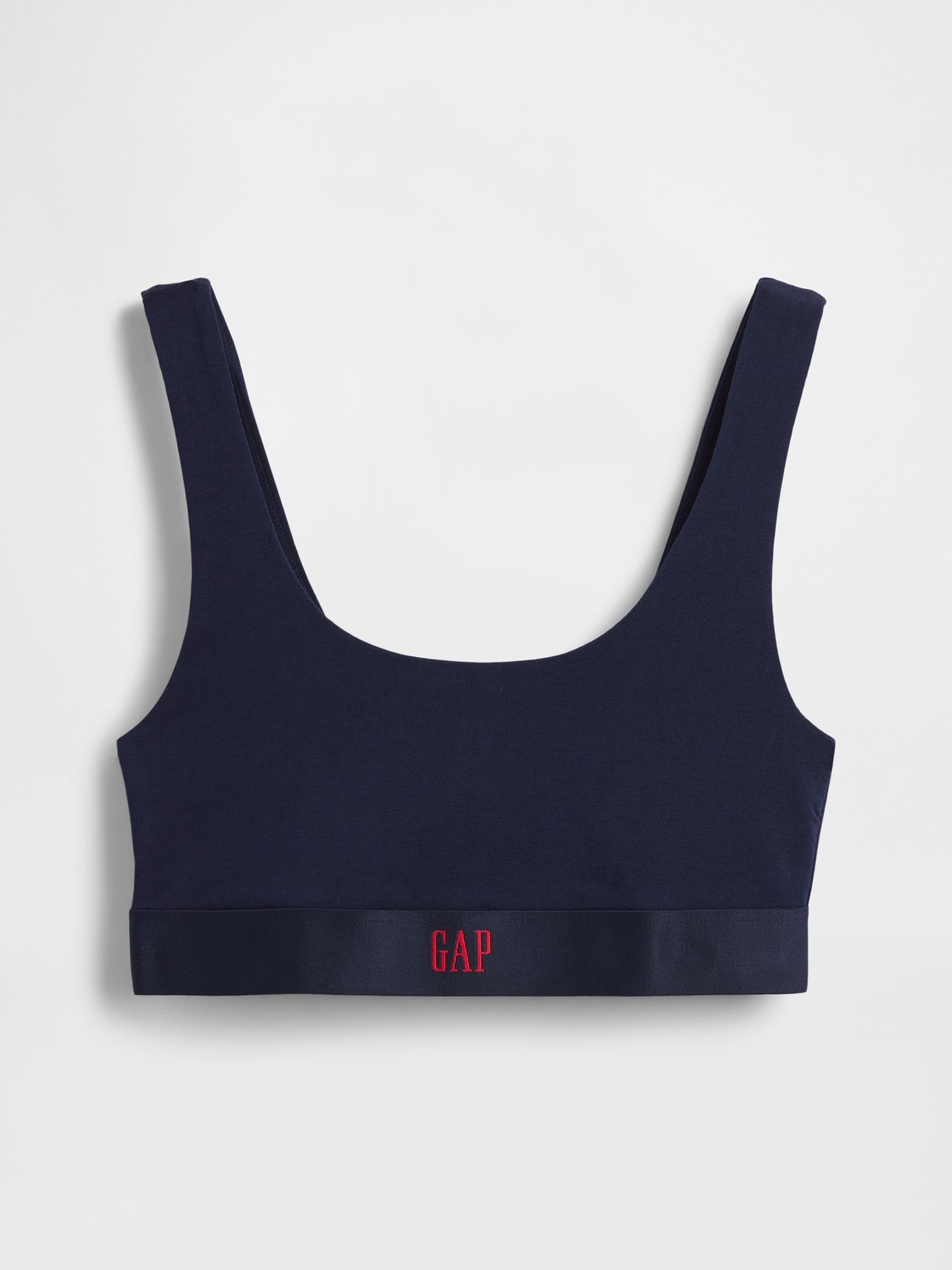 Navy Blue Stretch Cotton Logo Bralette - Image 1 of 1