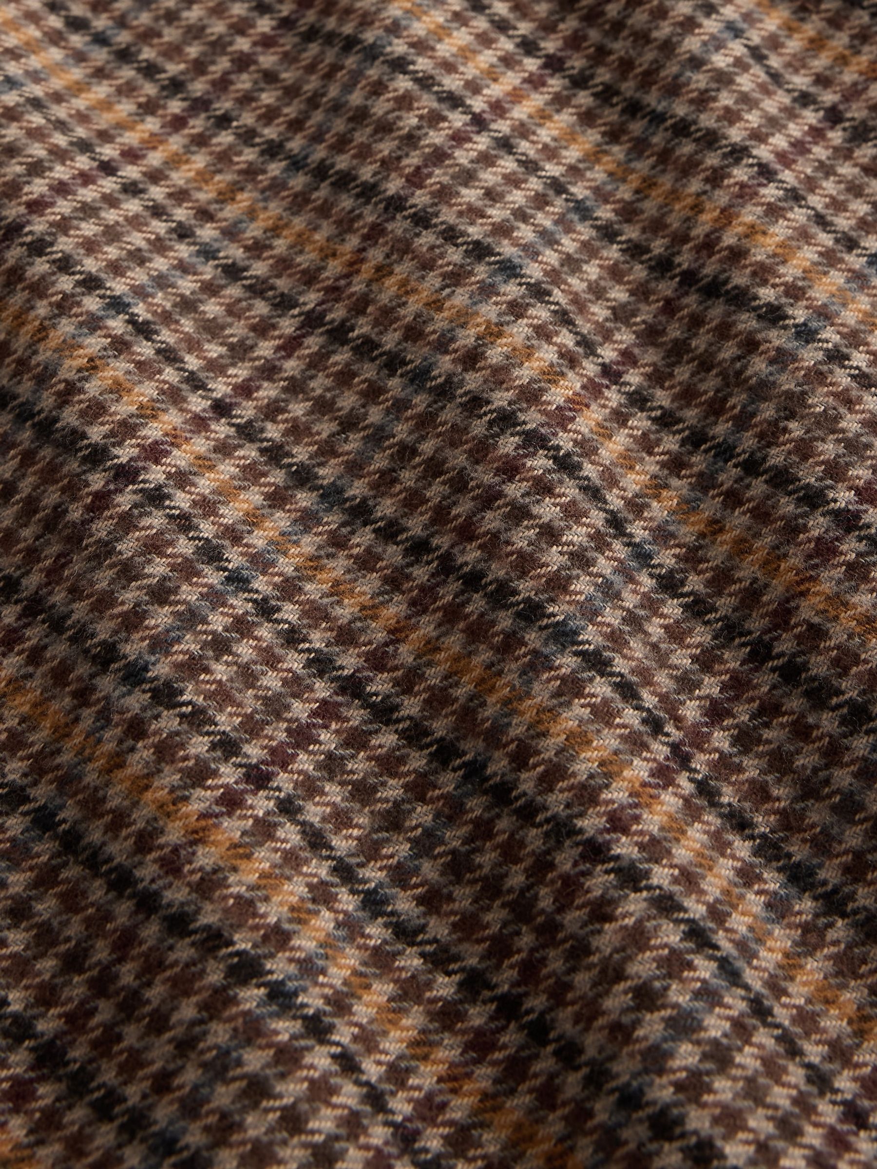 Brown Cotton Relaxed Flannel Shirt - Image 4 of 4