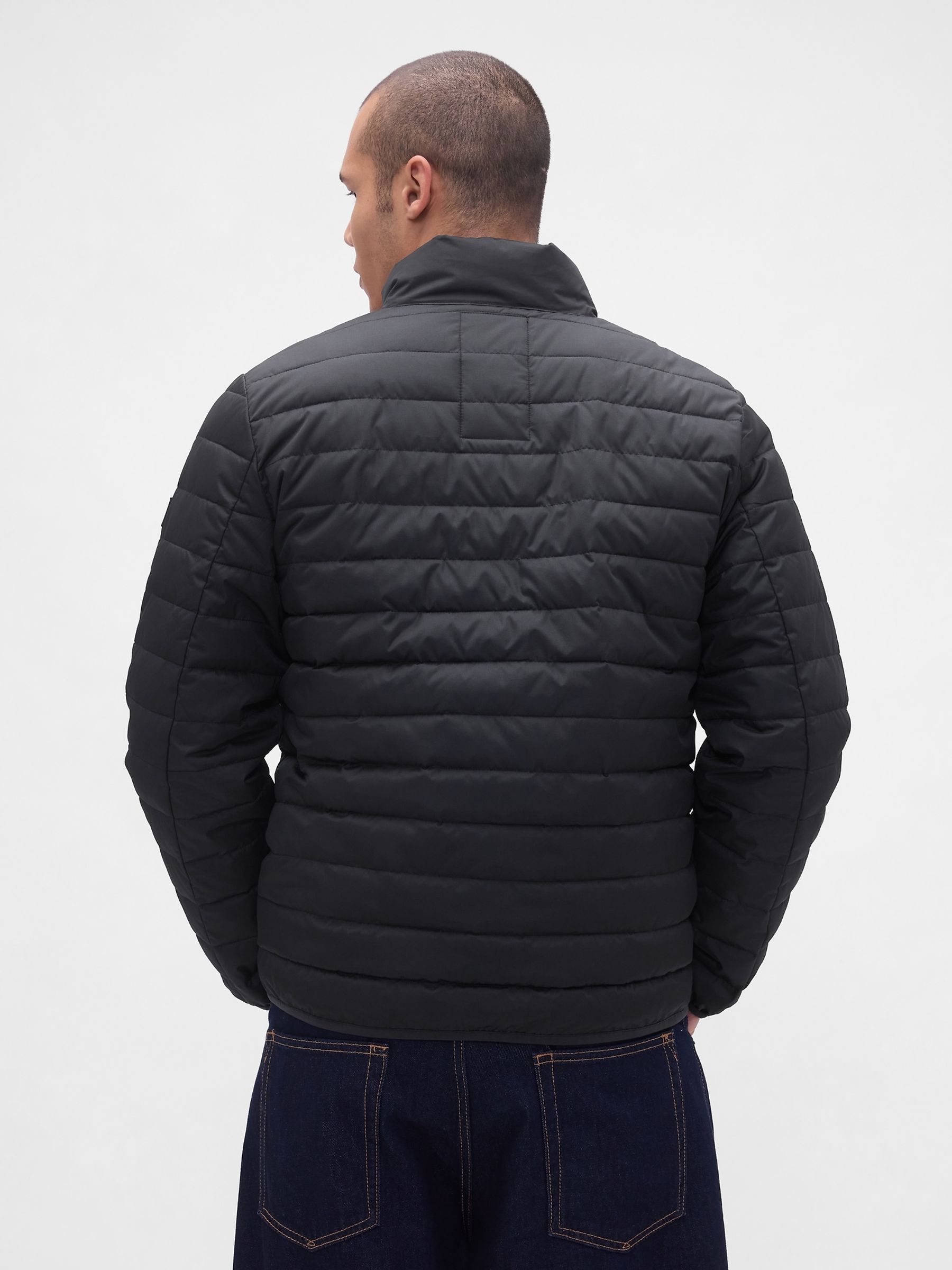 Black Relaxed Cold Control Puffer Jacket - Image 2 of 4
