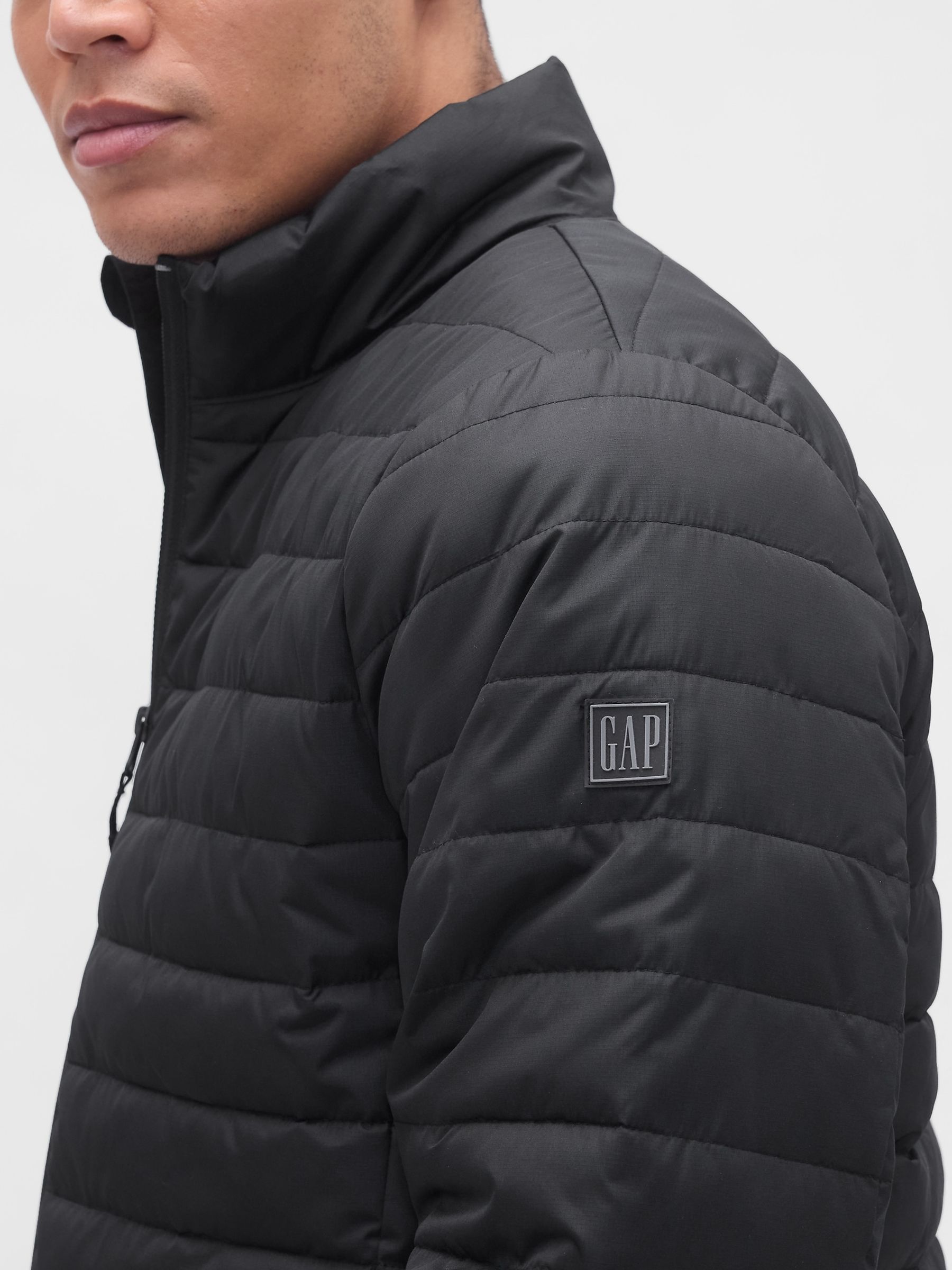 Black Relaxed Cold Control Puffer Jacket - Image 4 of 4