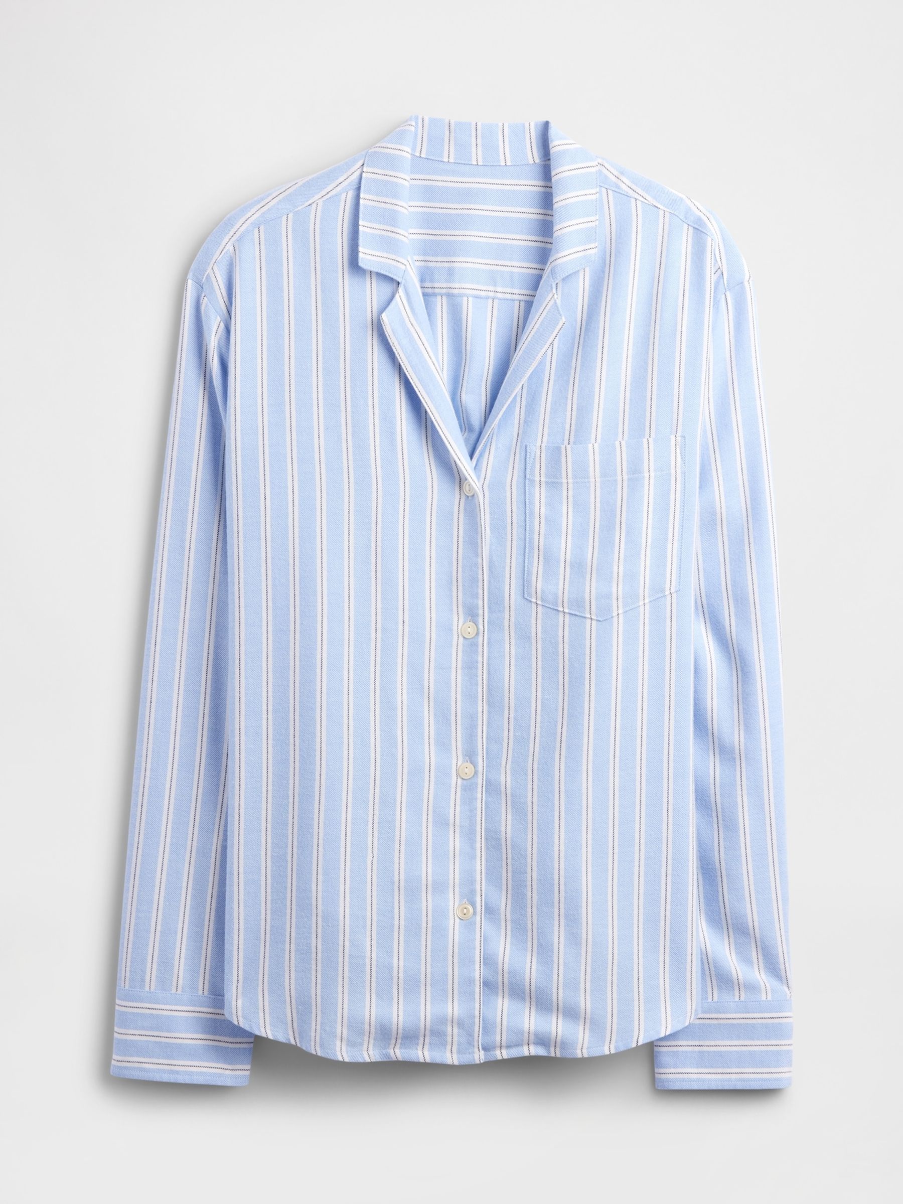 Blue Flannel Pyjama Shirt - Image 4 of 4