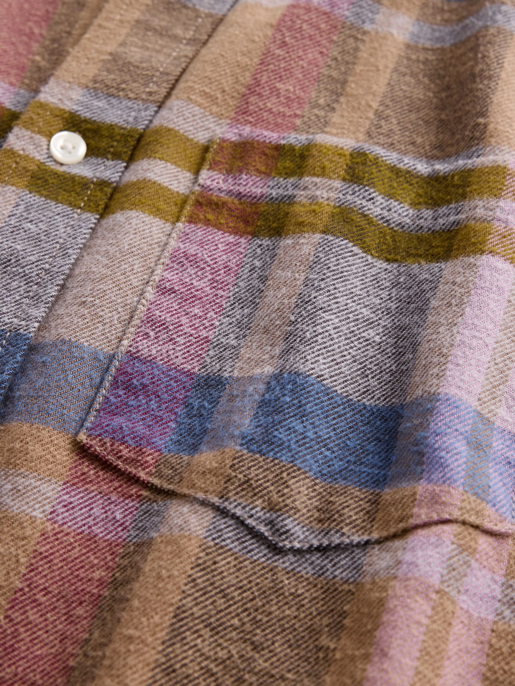 Multi Cotton Relaxed Flannel Shirt - Image 4 of 4