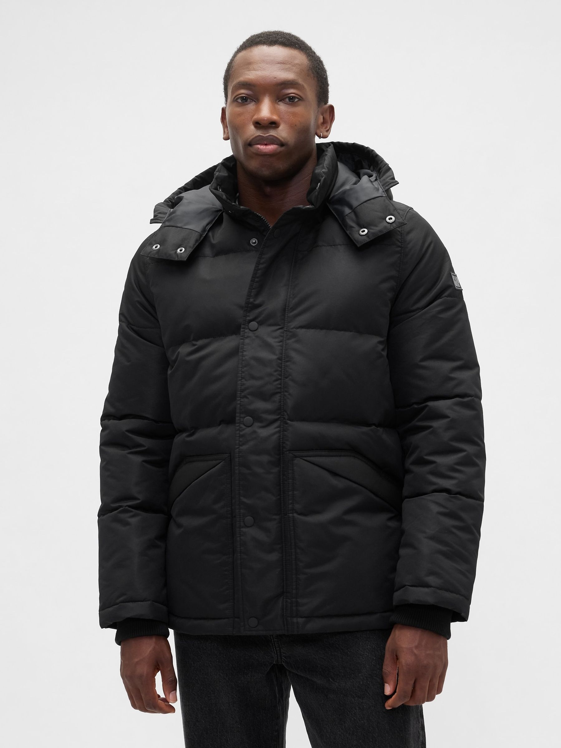 ColdControl Black Heavyweight Puffer Jacket | Gap