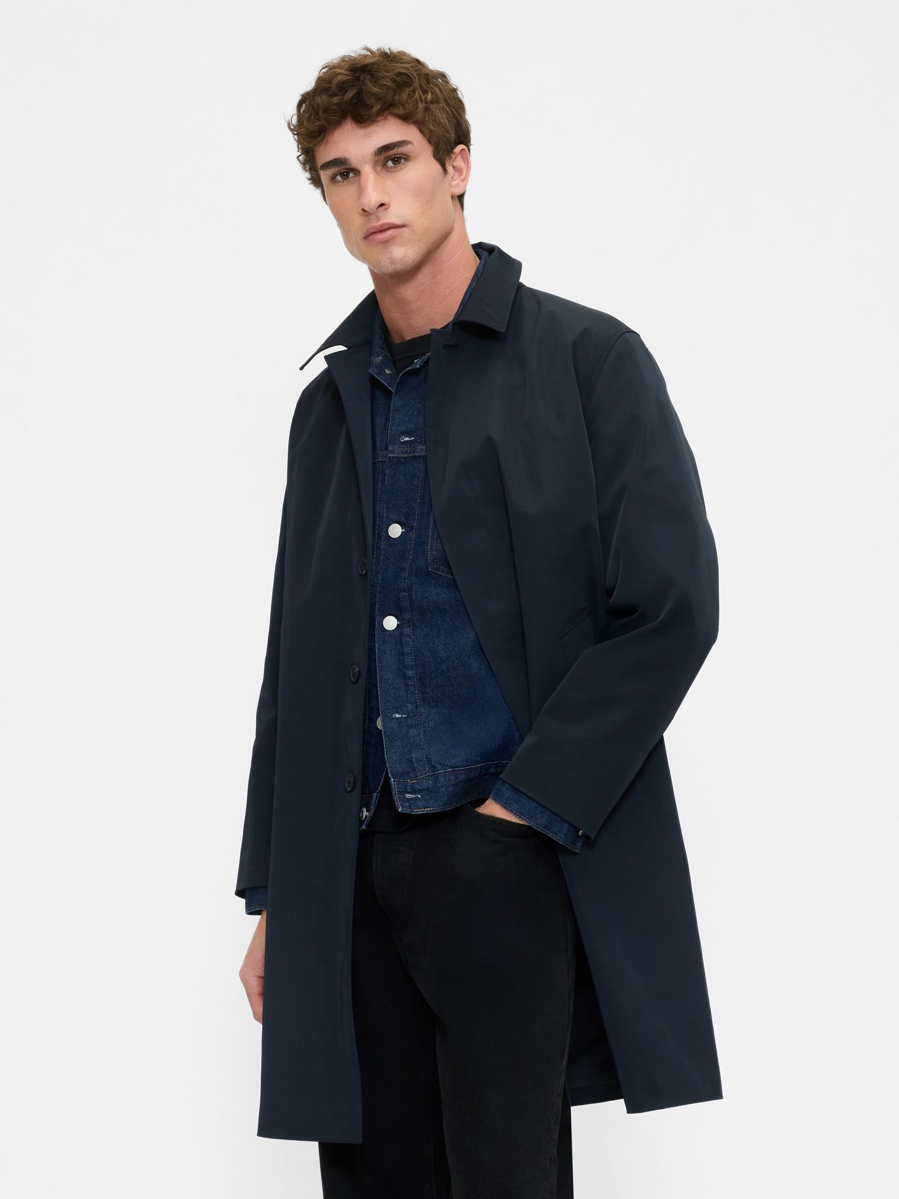Blue Mac Coat - Image 3 of 4