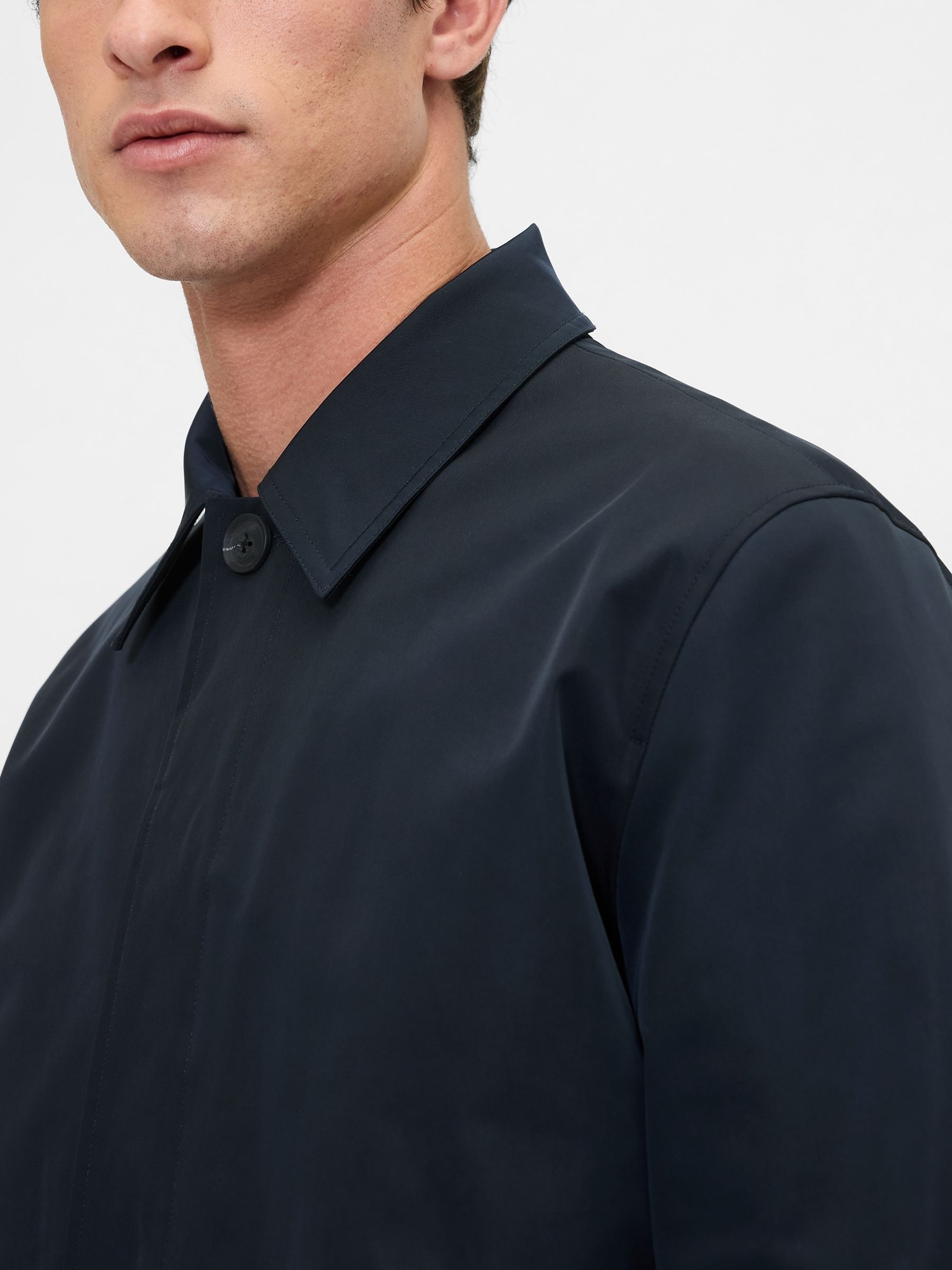 Blue Water Resistant Mac Coat - Image 4 of 4 Blue Water Resistant Mac Coat - Image 4 of 4