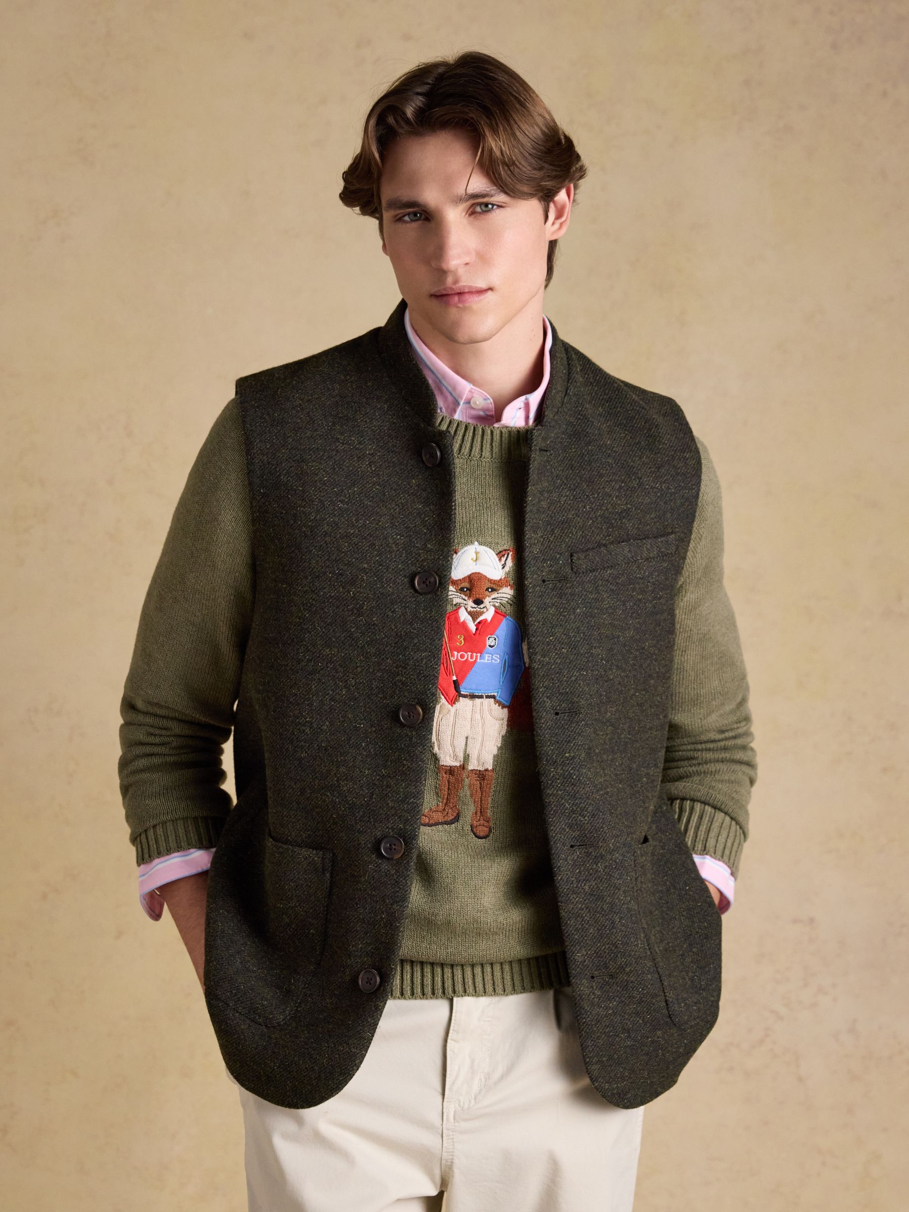 Green Tweed Gilet - Image 5 of 10