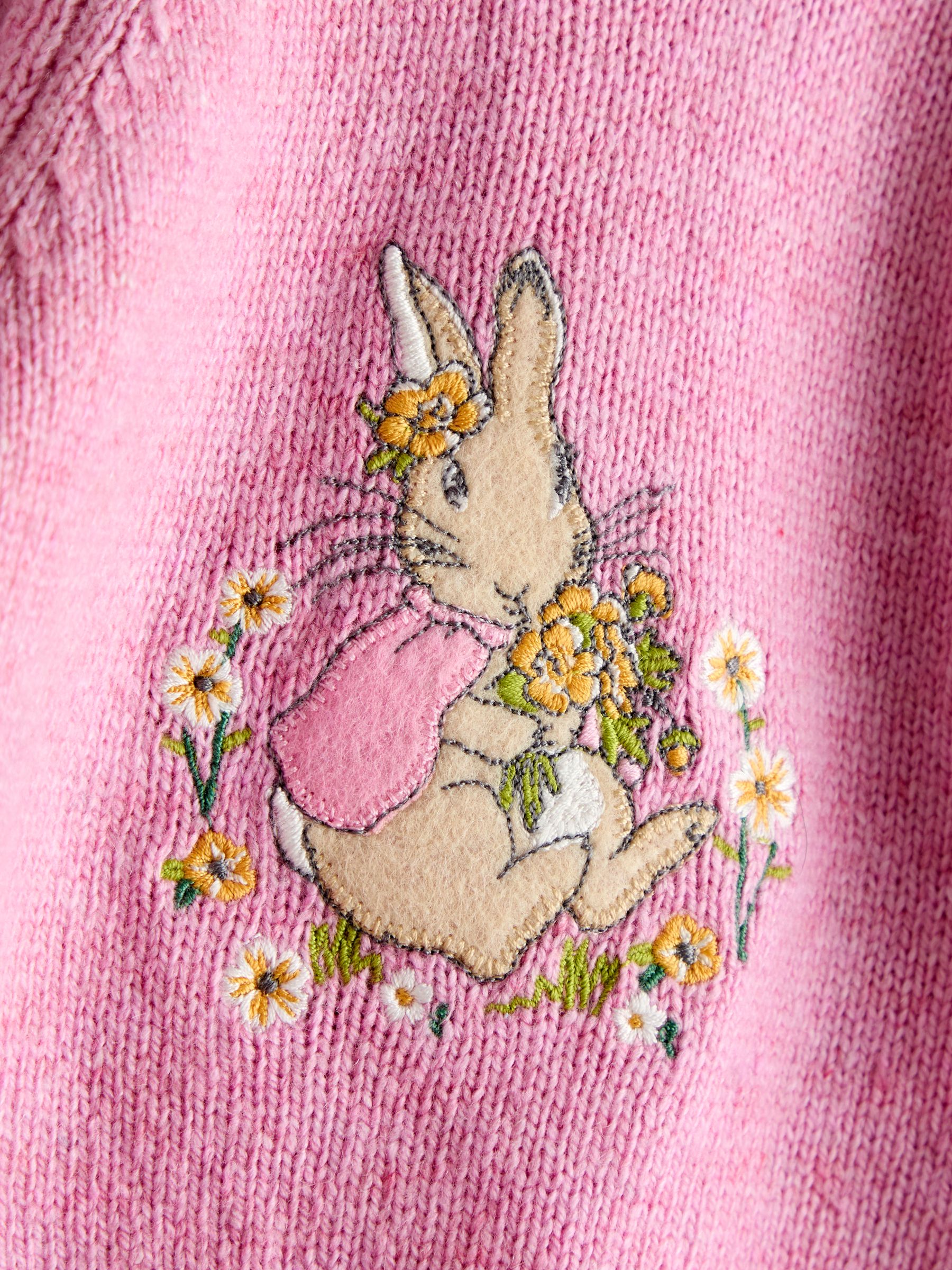 Pink Flopsy Bunny Appliqué Knit Jumper - Image 4 of 4