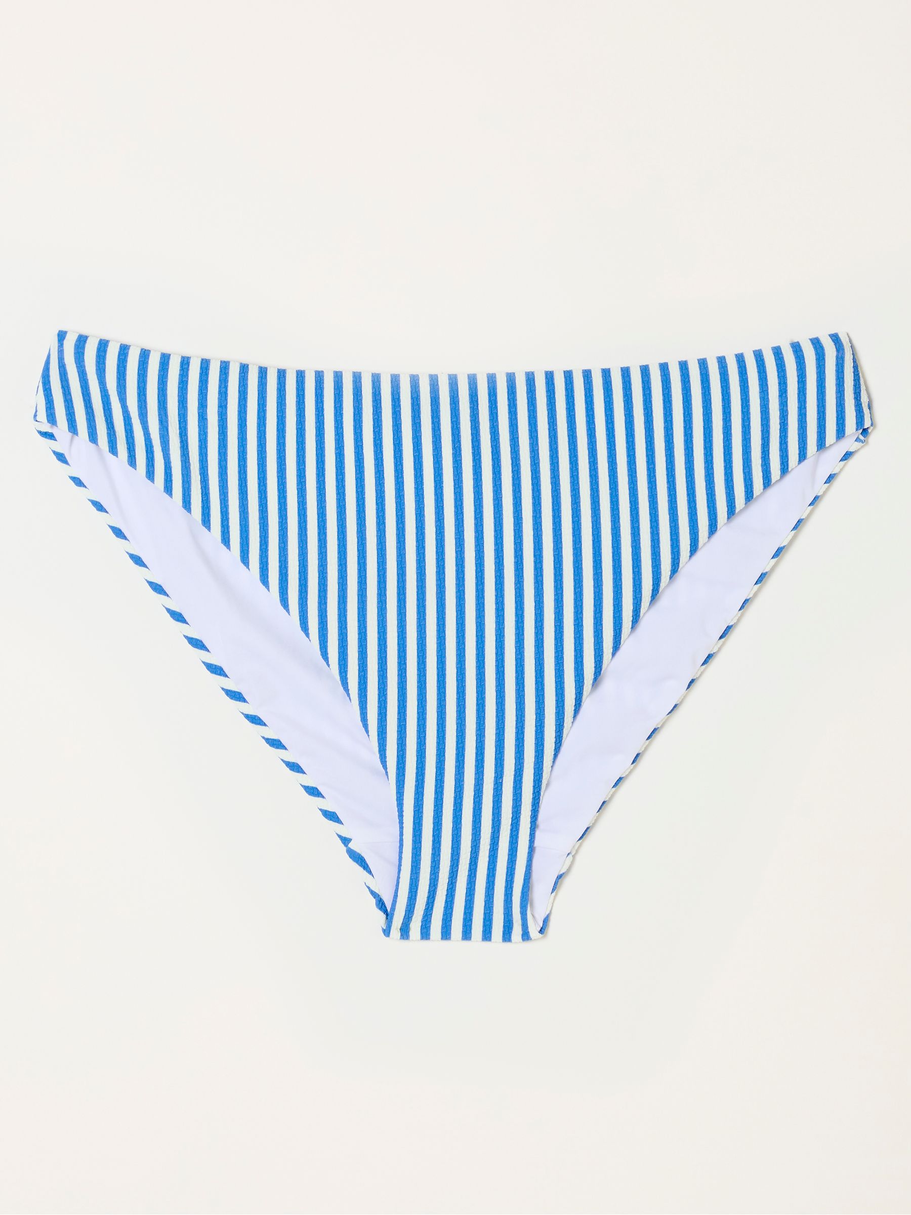 Blue Textured Stripe Bikini Bottoms - Image 6 of 6
