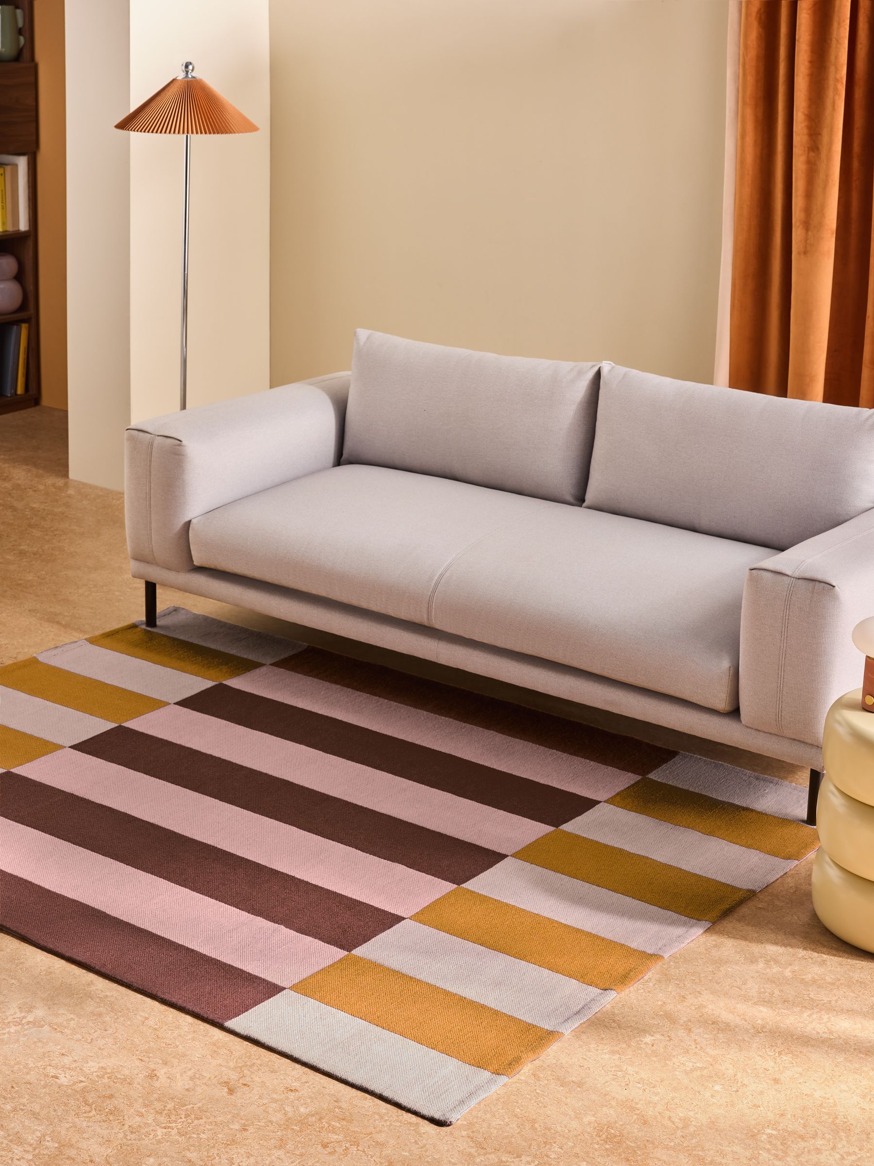 Solta Indoor Outdoor Flatweave Rug in Ochre - Image 1 of 5