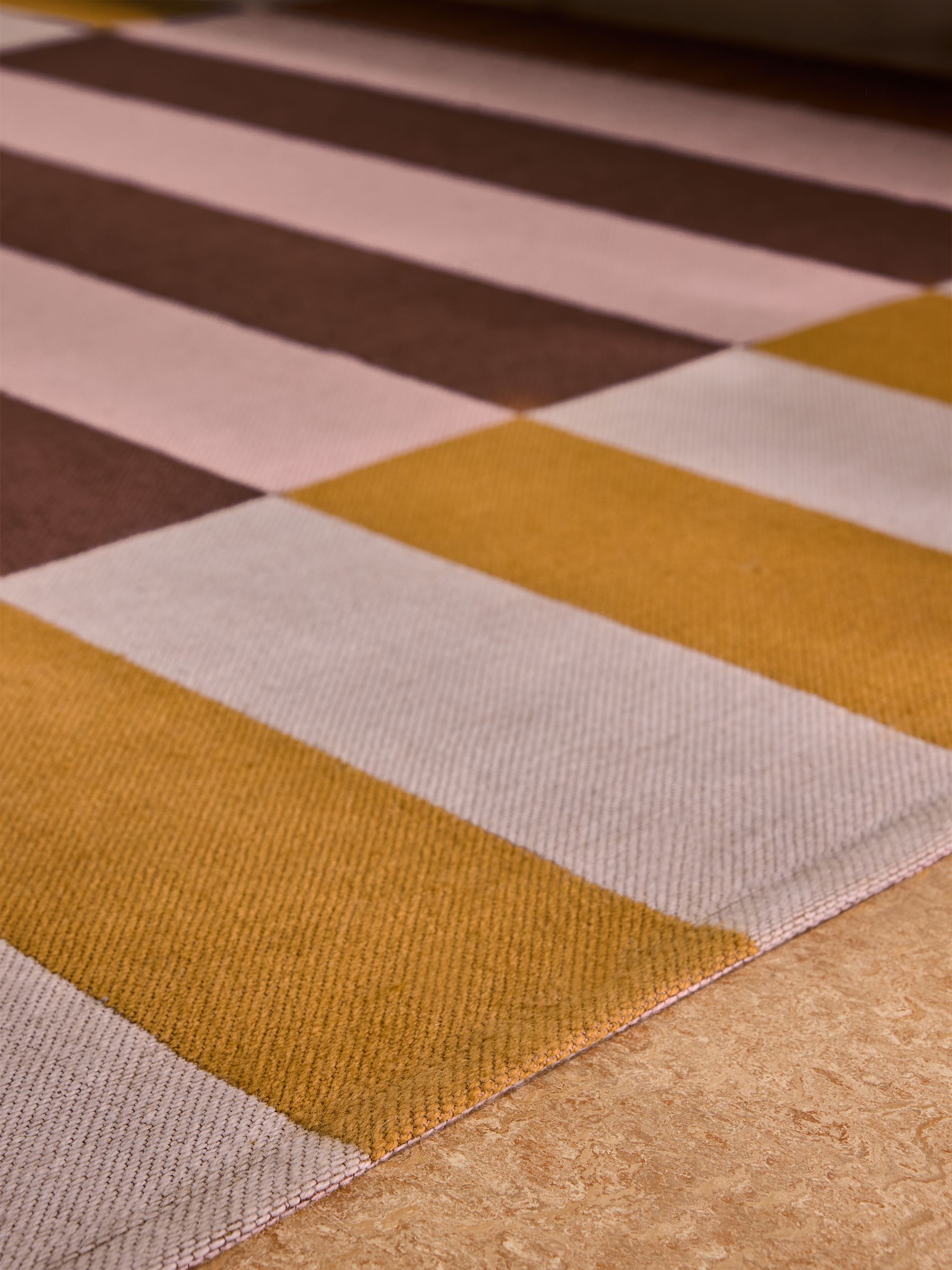 Solta Indoor Outdoor Flatweave Rug in Ochre - Image 3 of 5