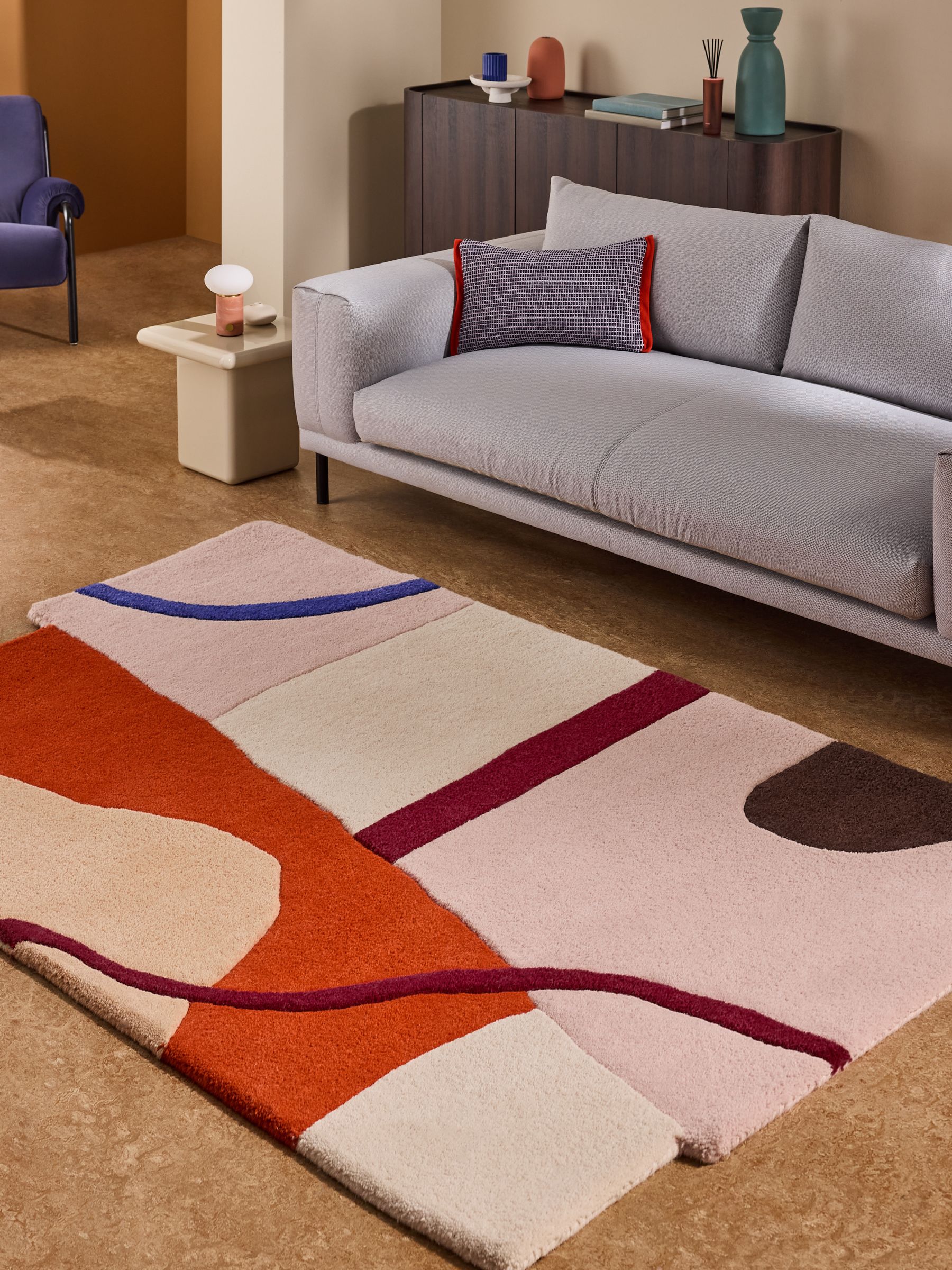 Frieda Wool Tufted Rug in Multi - Image 1 of 5