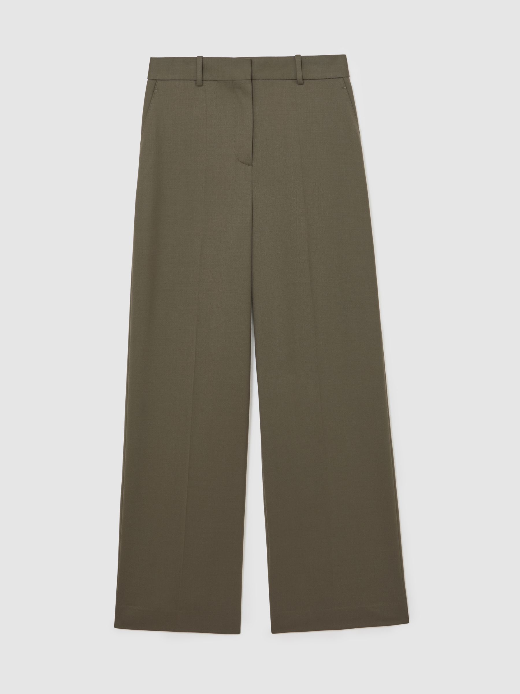 Wide-Leg Suit Trousers in Green - image 1