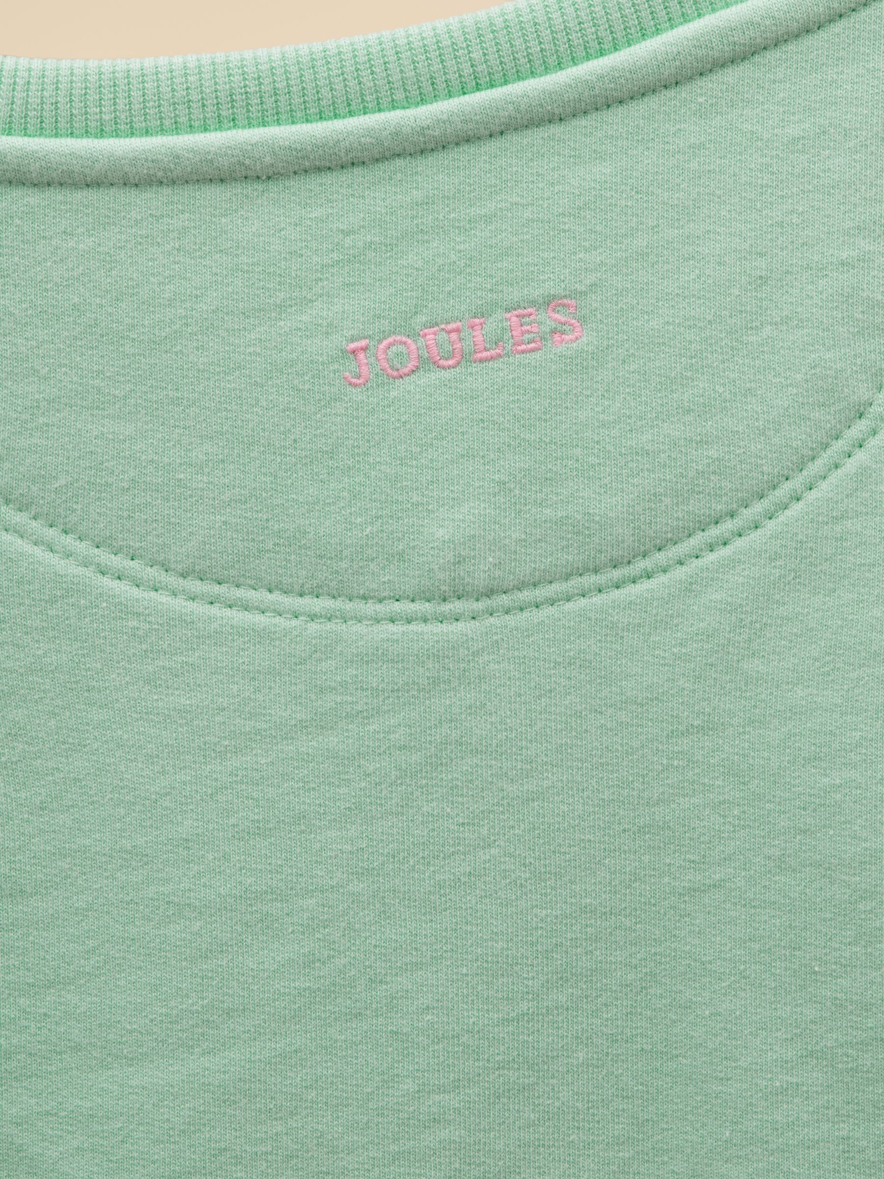 Aqua Blue Girls' Embroidered Balloon Sleeve Sweatshirt - Image 5 of 5