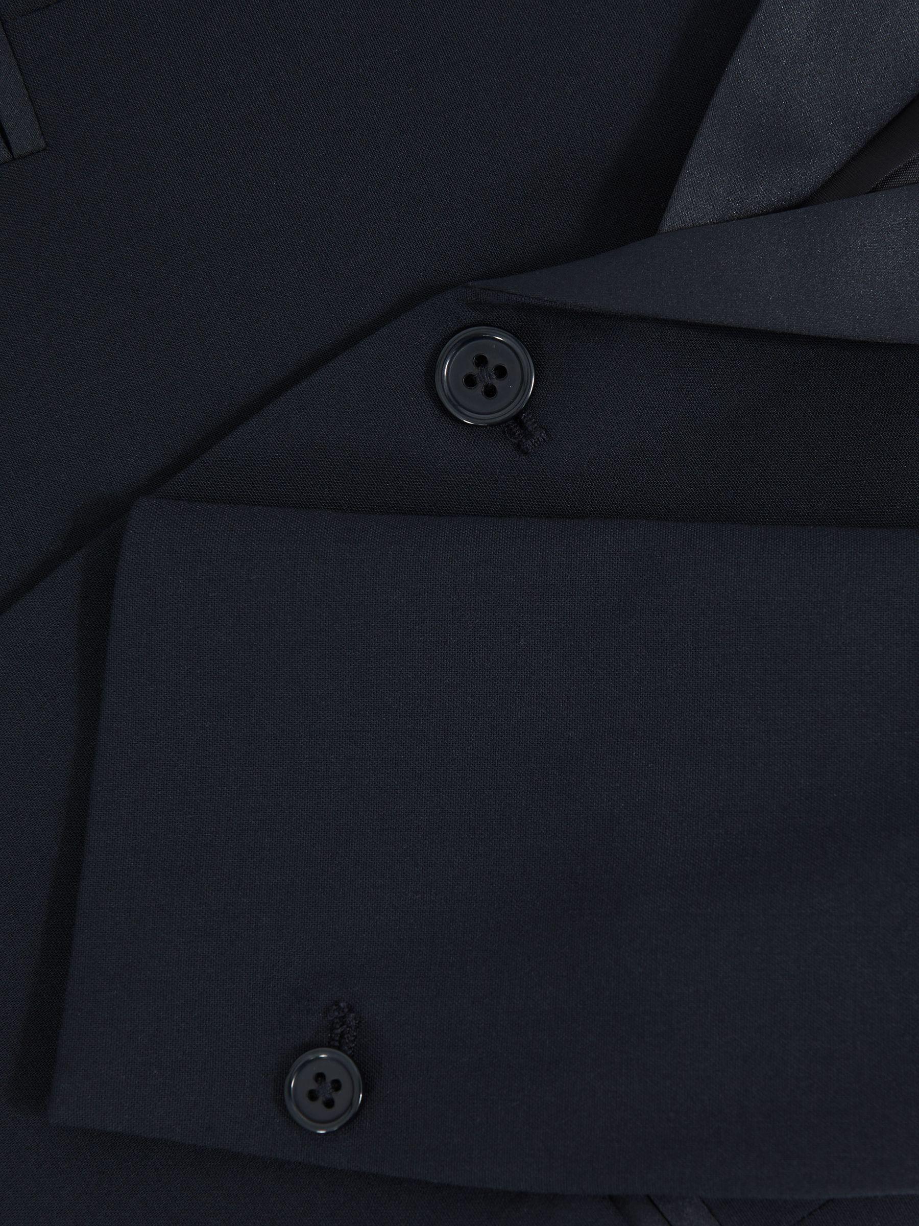 13-14 yrs Single-Breasted Tuxedo Blazer Wool-Blend in Navy - Image 6 of 6