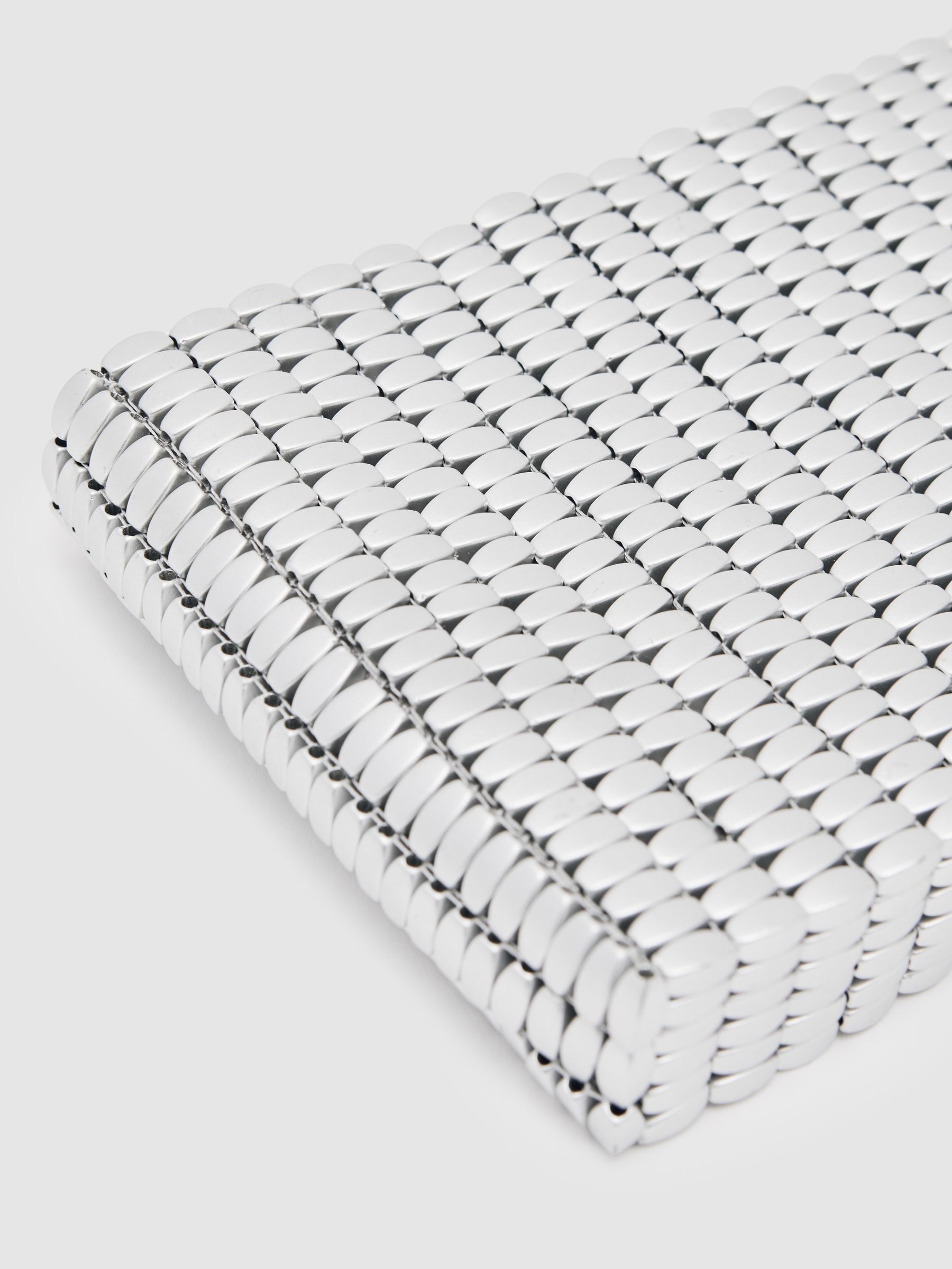 Beaded Removable Strap Shoulder Bag in Silver - image 4