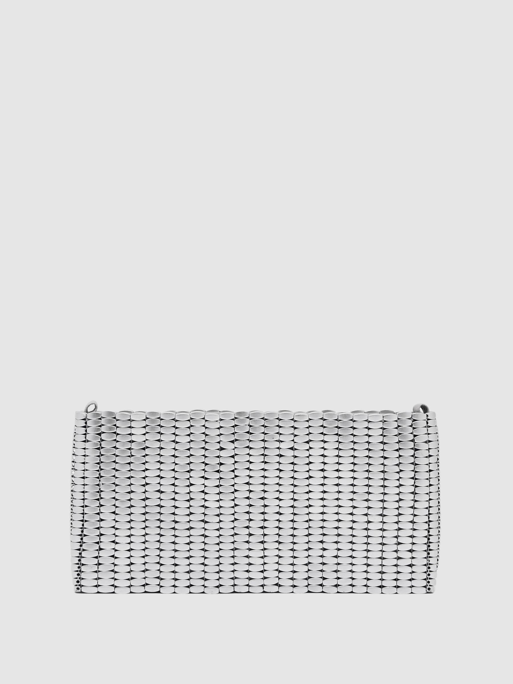Beaded Removable Strap Shoulder Bag in Silver - image 3